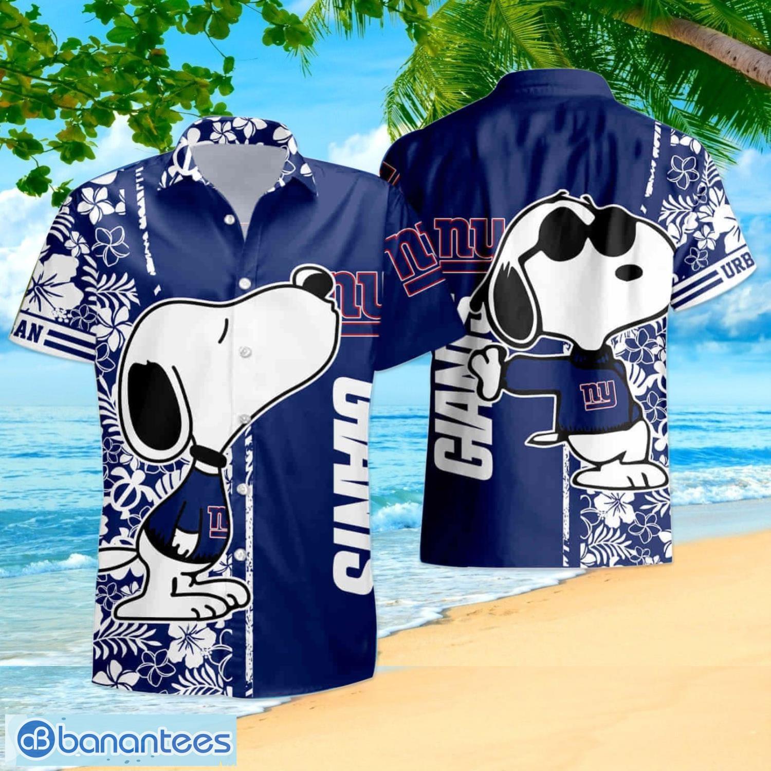 Nfl New York Giants Summer Button Up Summer Hawaiian Shirt And Shorts -  Banantees