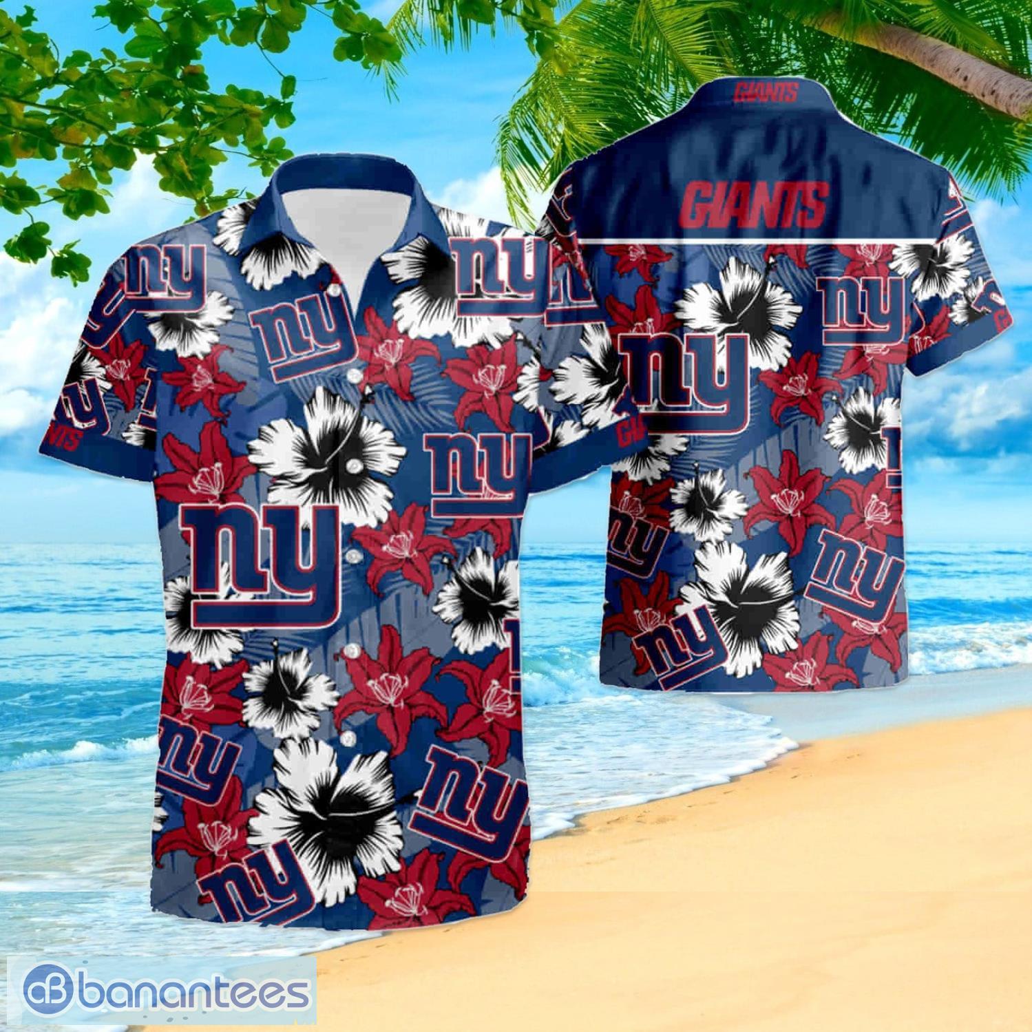 New York Giants Flower Hawaiian Shirt And Shorts Best Gift For