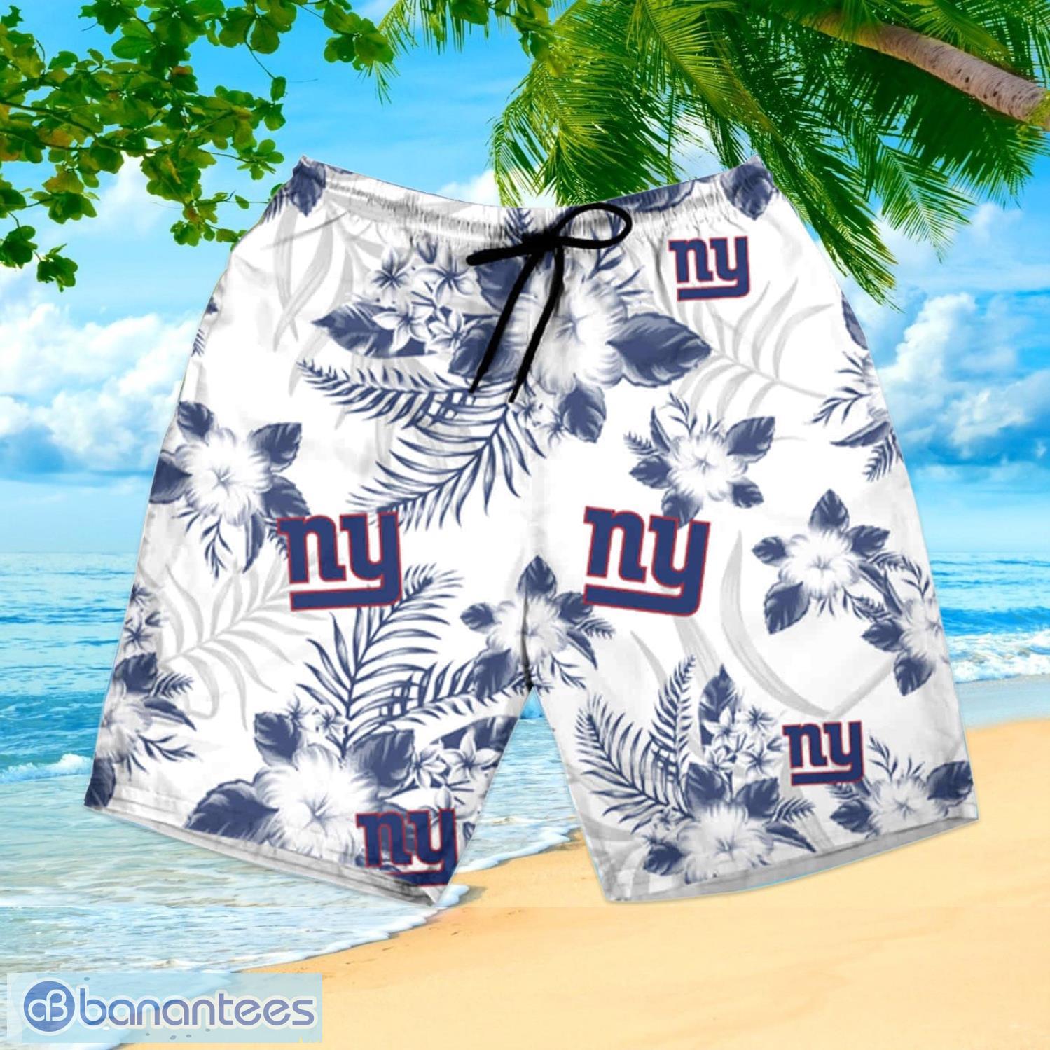 New York Giants Custom Name NFL Floral Hawaiian Shirt And Shorts Gift For  Men And Women Fans - Banantees