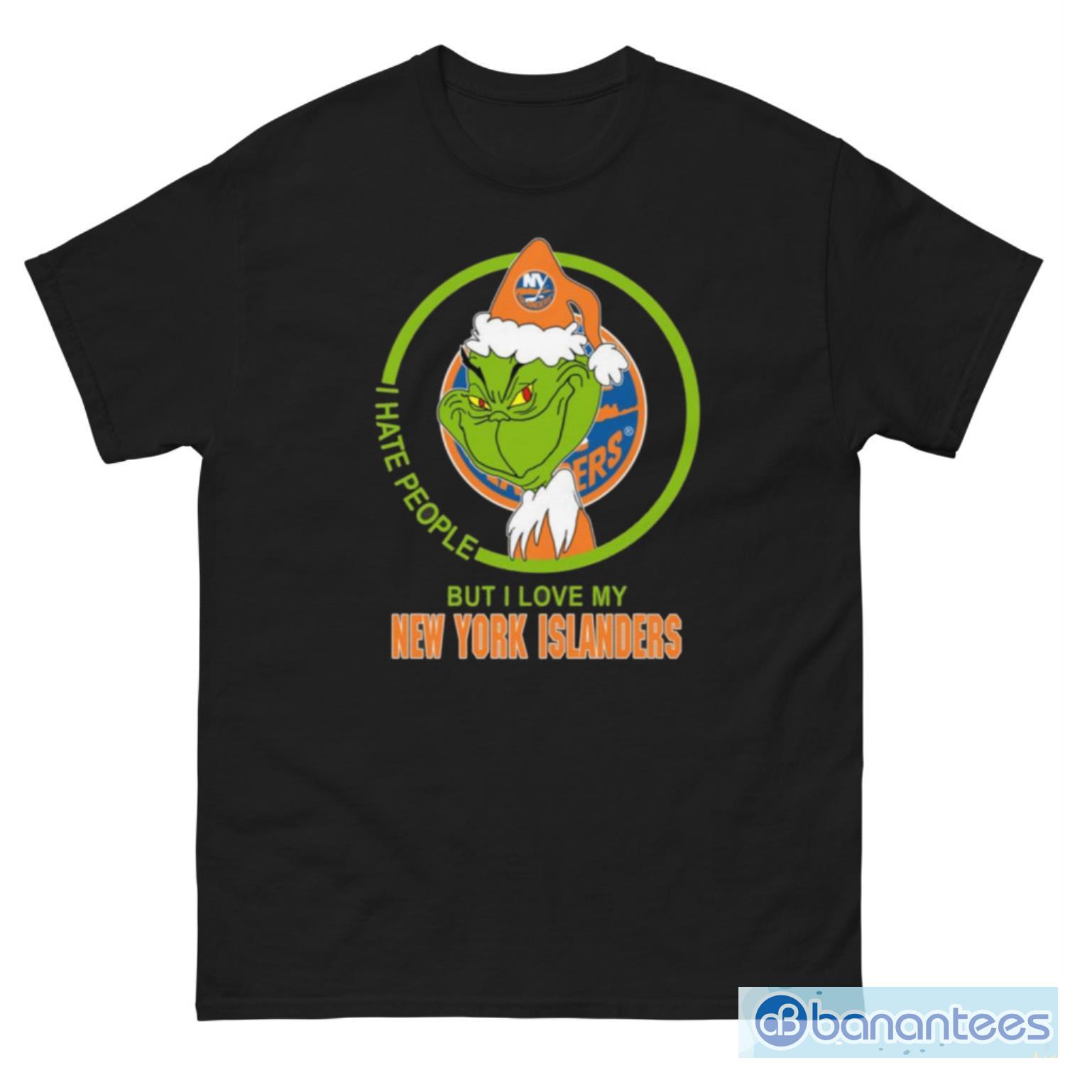 New York Islanders NHL Christmas Grinch I Hate People But I Love My Favorite Hockey Team T Shirt - G500 Men’s Classic Tee