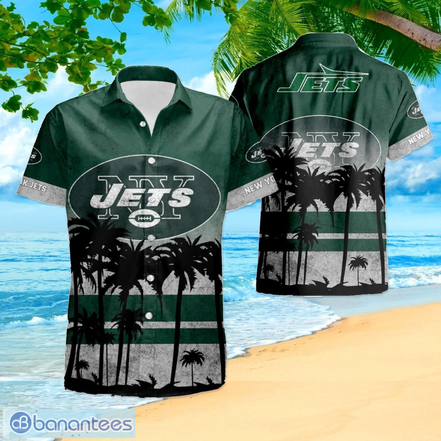 New York Jets Flower Summer Hawaiian Shirt And Shorts Summer Gift For Fans  - Banantees