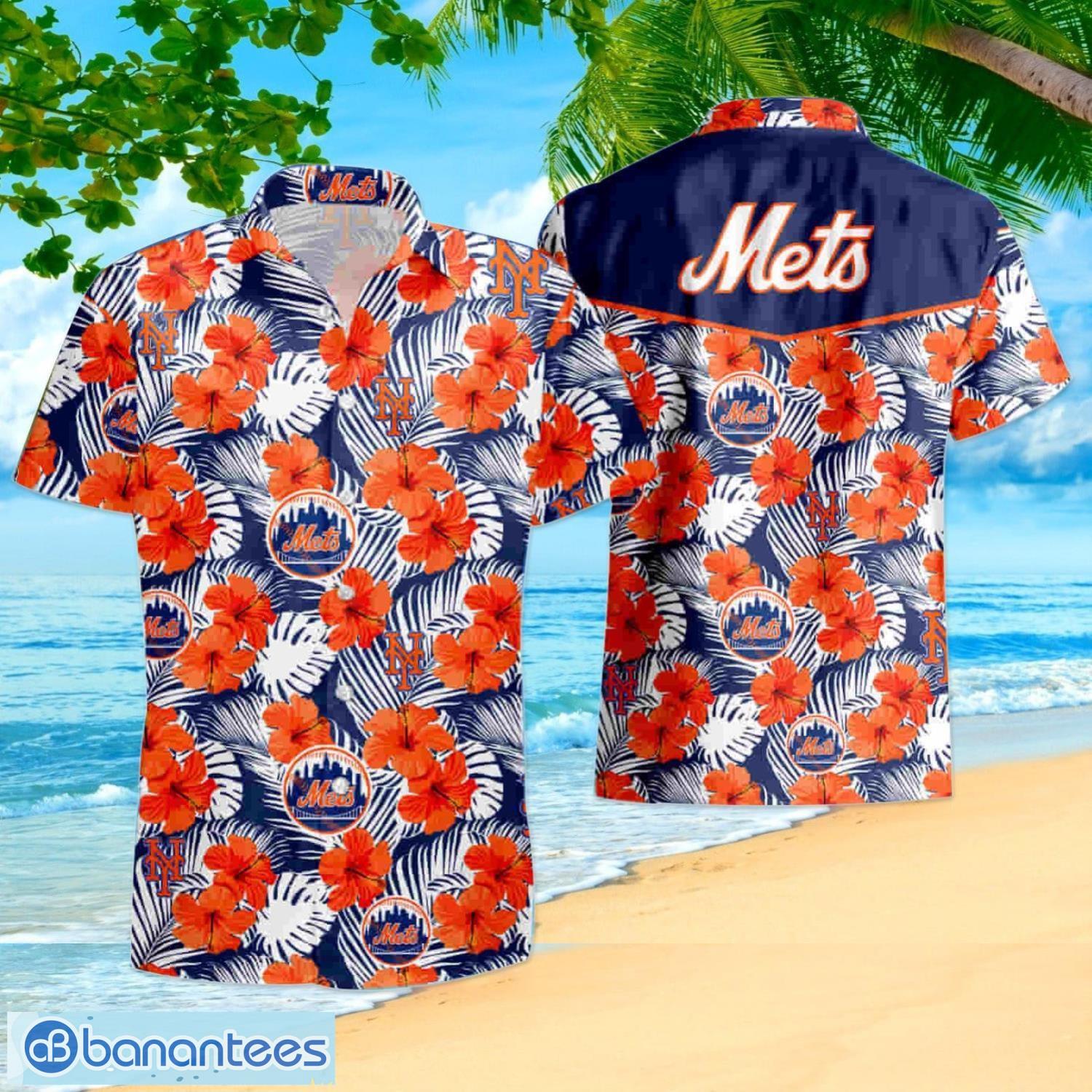 New York Mets MLB Custom Name & Number Summer 3D Hawaiian Shirt