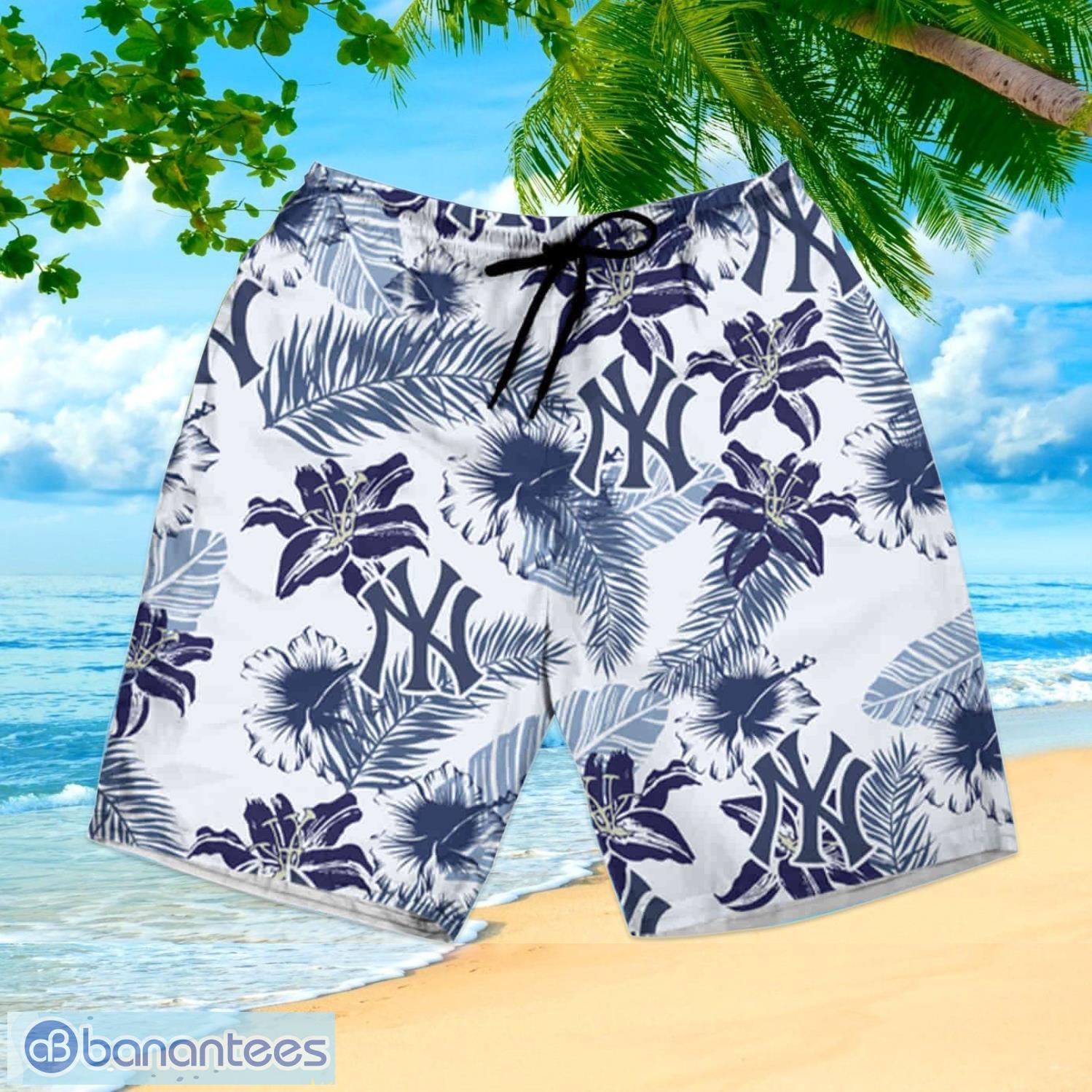 New York Yankees Jersey Hawaiian Shirt And Short Set Gift Men