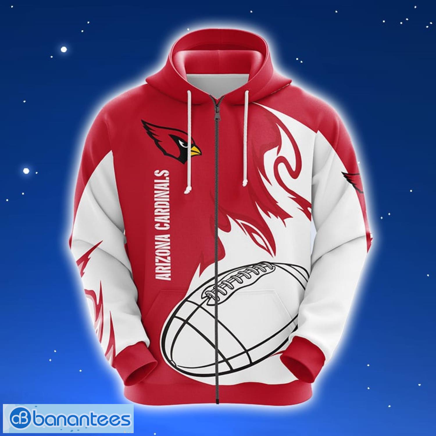 NFL Arizona Cardinals Red 3D Hoodie Zip Hoodie For Men And Women Sport Gift Product Photo 1