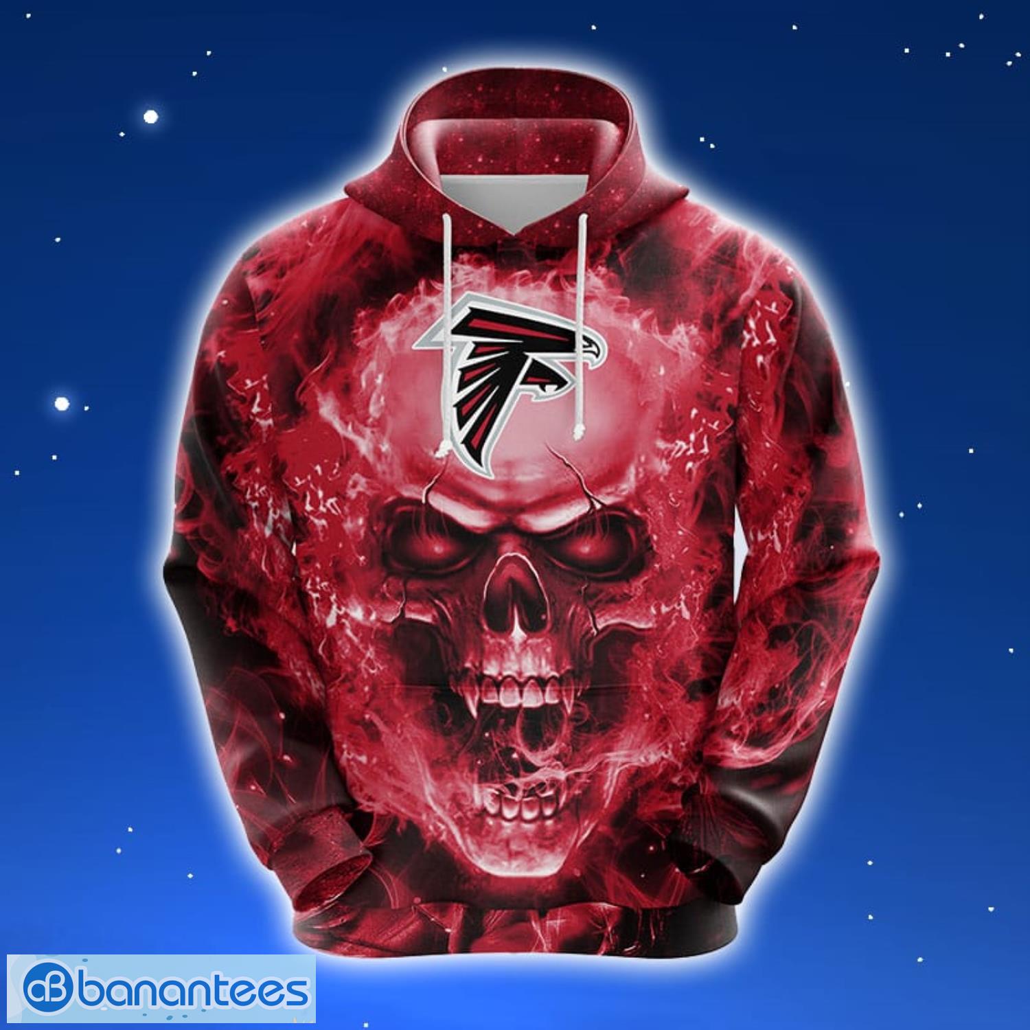 NFL Atlanta Falcons Skull Funny Red 3D Hoodie Zip Hoodie For Men And Women Sport Gift Product Photo 1