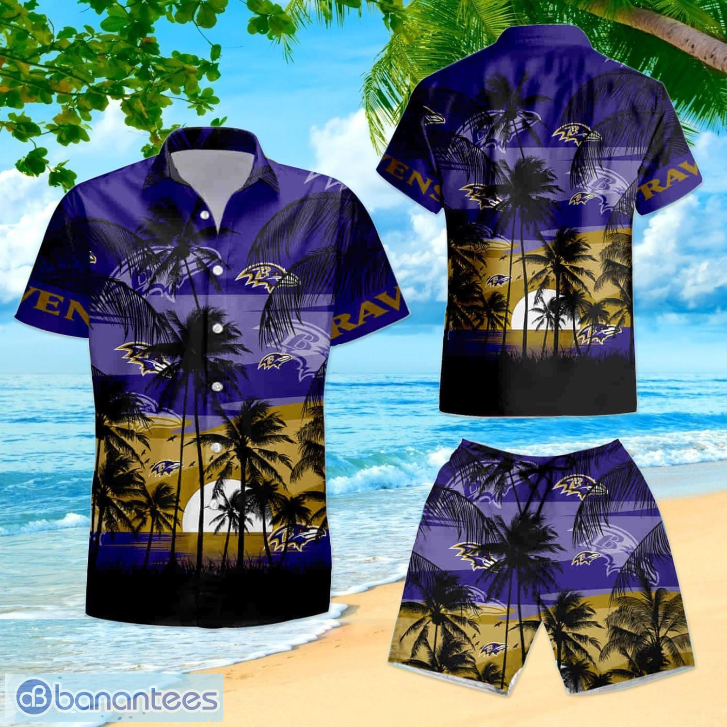 Baltimore Ravens Custom Name NFL Hawaiian Shirt And Shorts Gift For Men And  Women Fans - Banantees