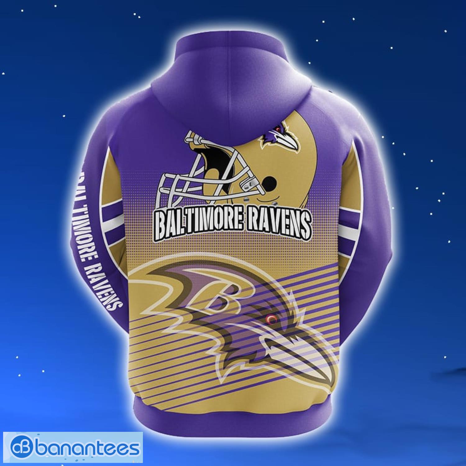 NFL Baltimore Ravens Violet 3D Hoodie Zip Hoodie For Men And Women Sport Gift Product Photo 2
