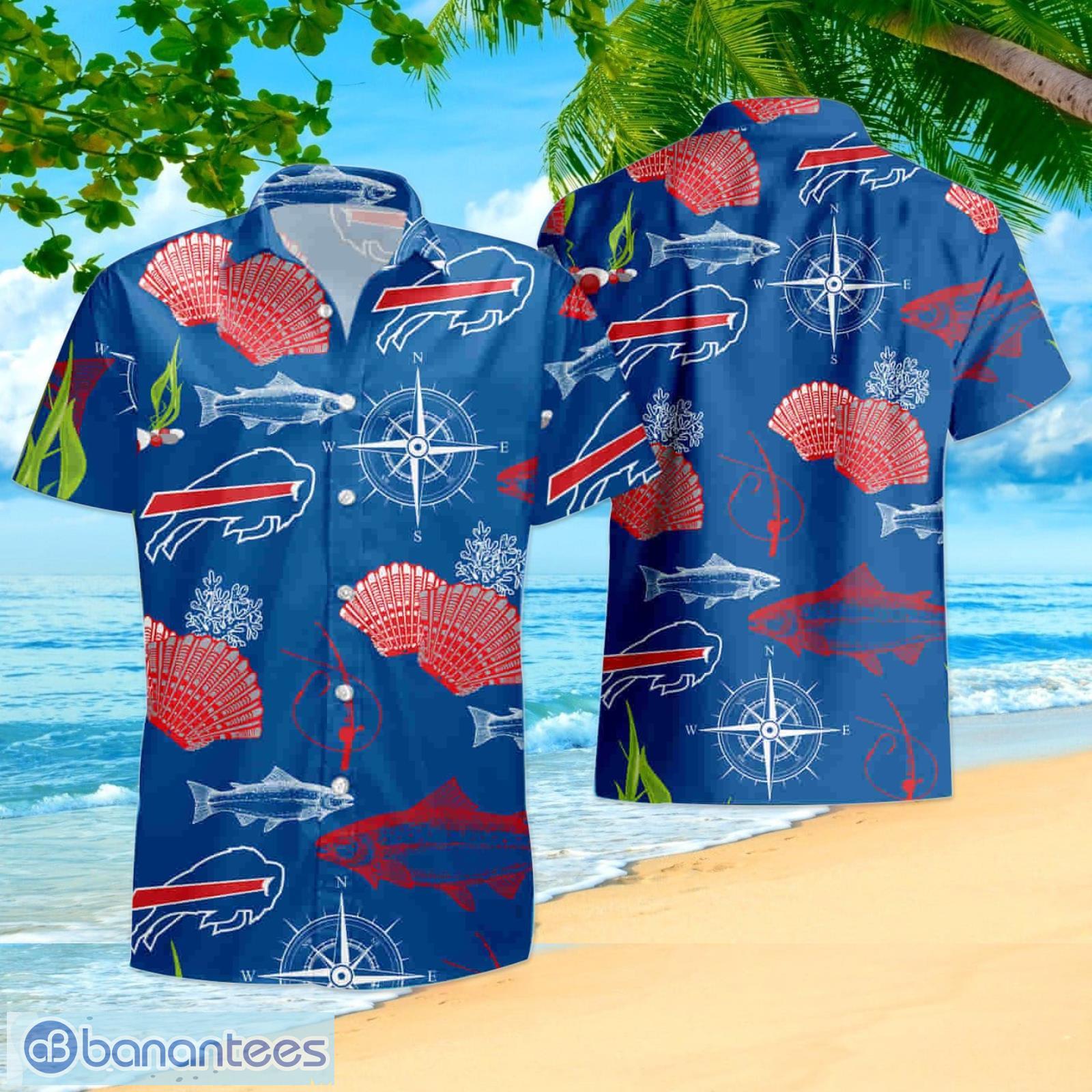 NFL Buffalo Bills Floral Button up Hawaiian shirt