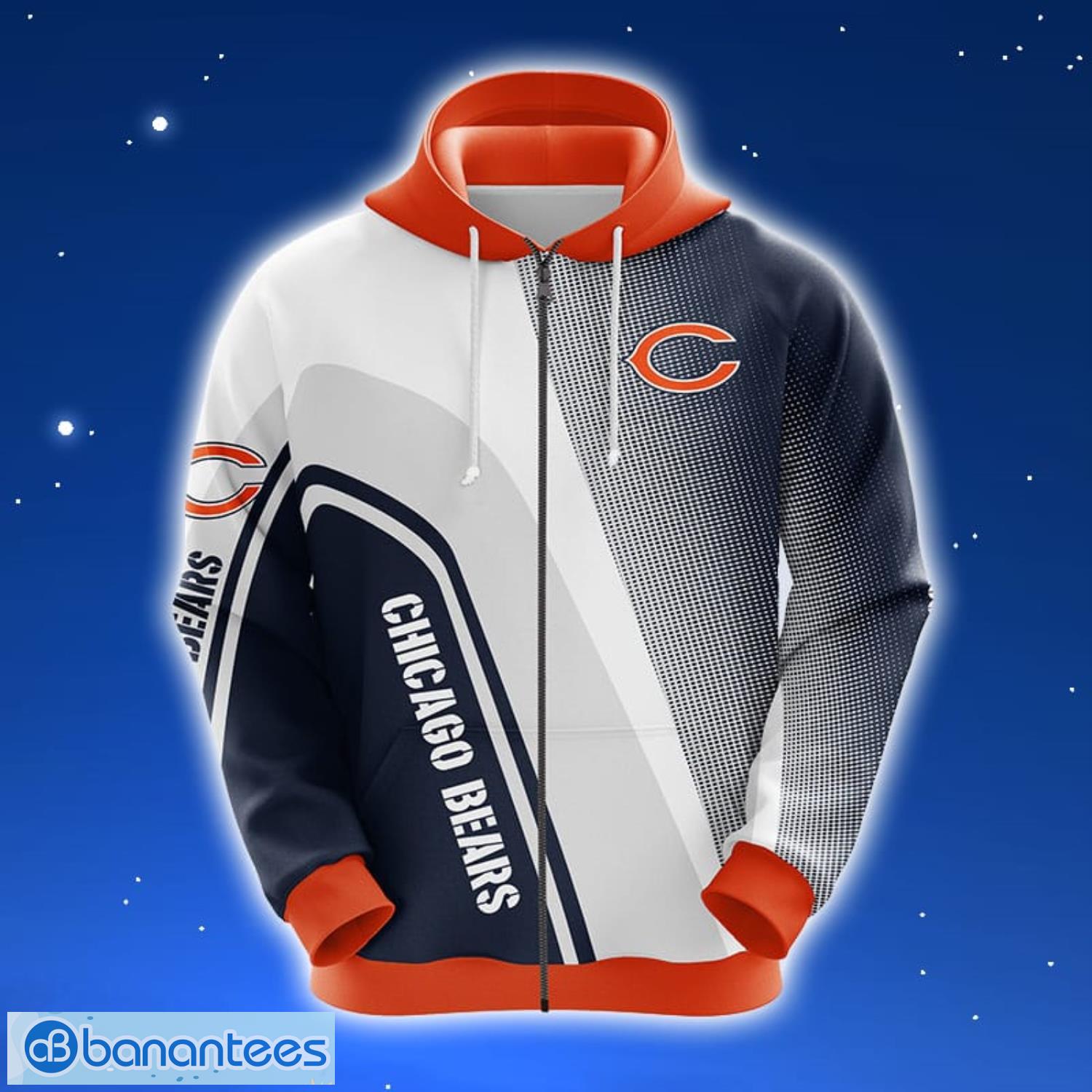 chicago bears women's zip up hoodie