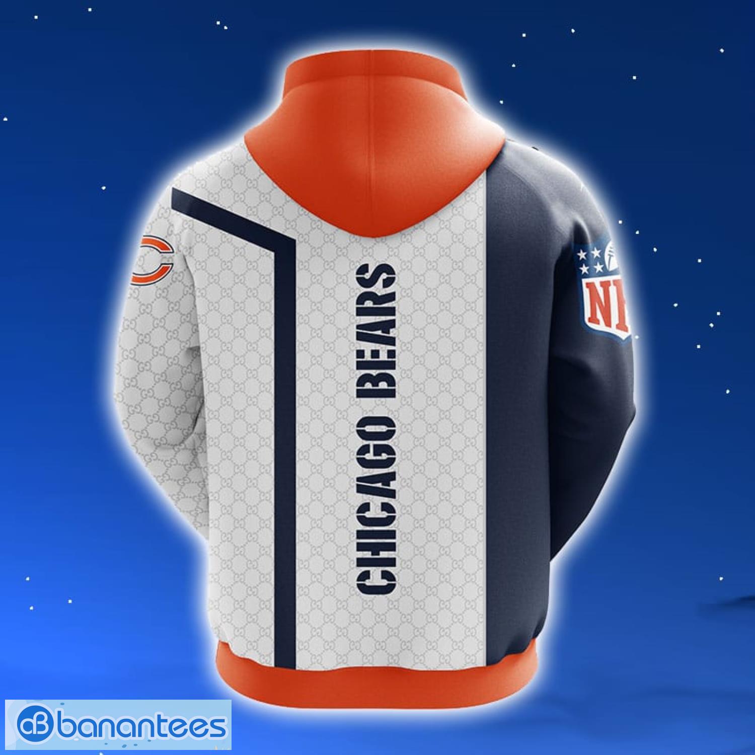NFL Chicago Bears Orange Unisex 3D Hoodie Zip Hoodie For Men And Women Sport Gift Product Photo 2