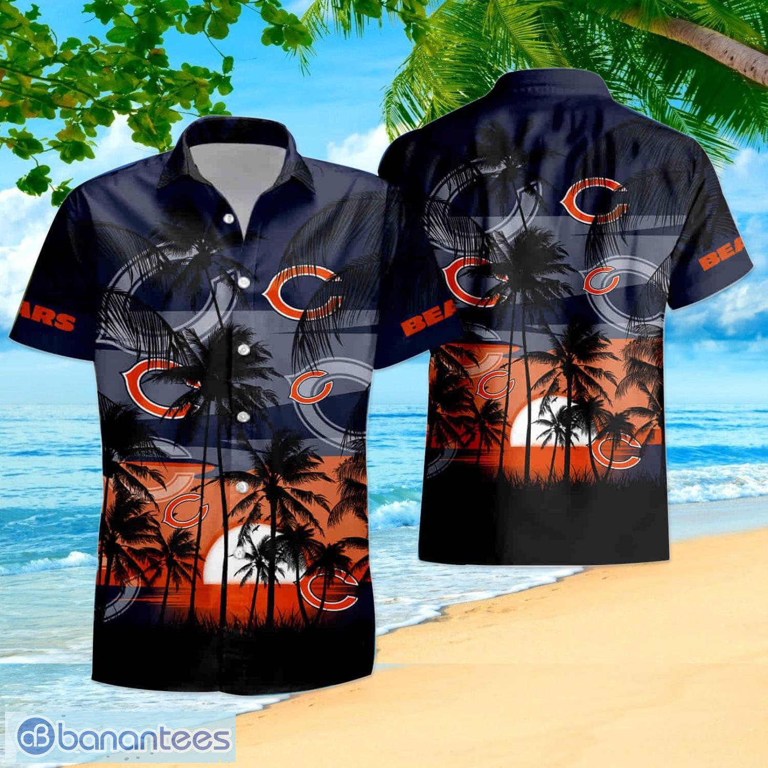 Chicago Bears Tropical Flowers For Fans Hawaiian Shirt and Short - Banantees