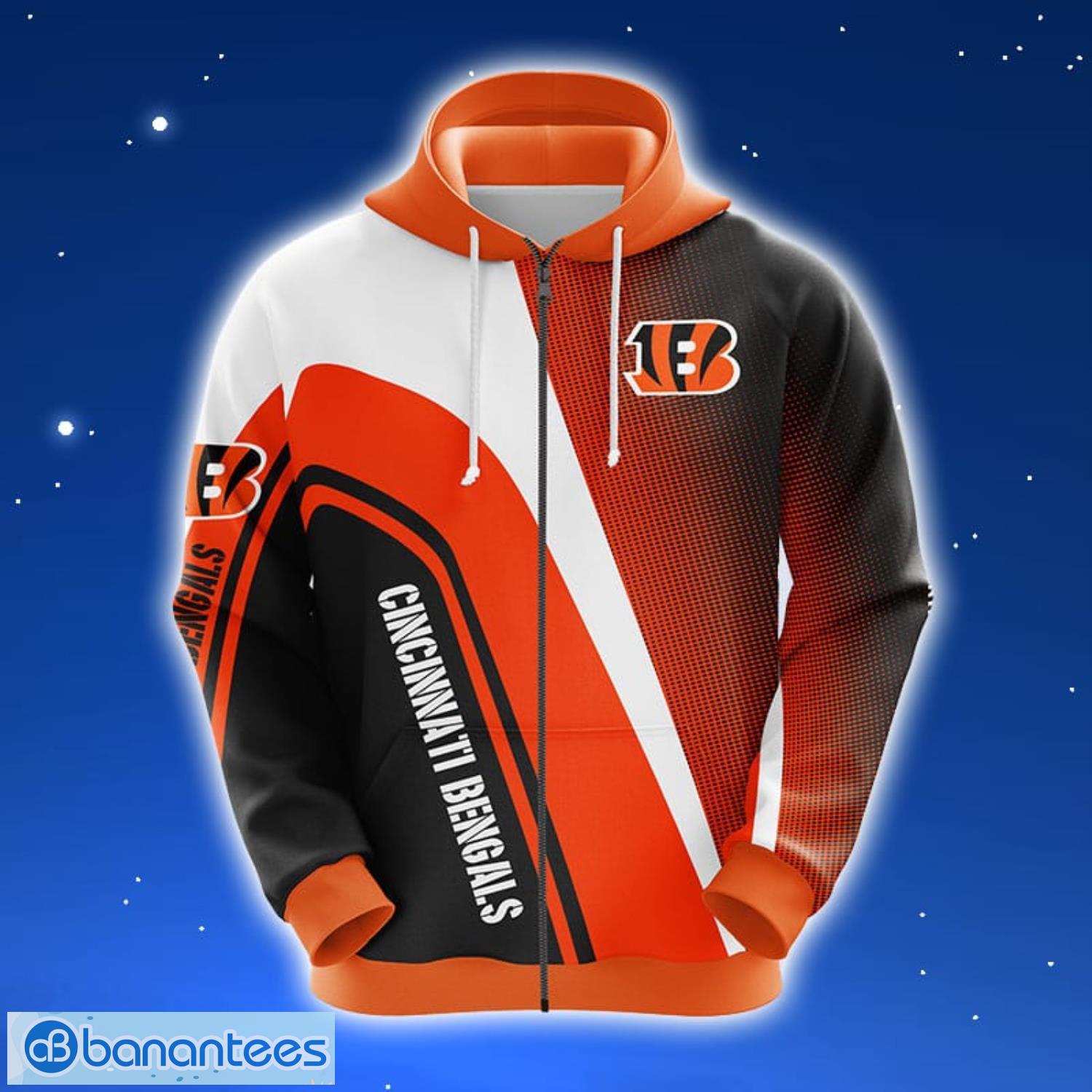 NFL Cincinnati Bengals Orange Unisex 3D Hoodie Zip Hoodie For Men And Women Sport Gift Product Photo 1