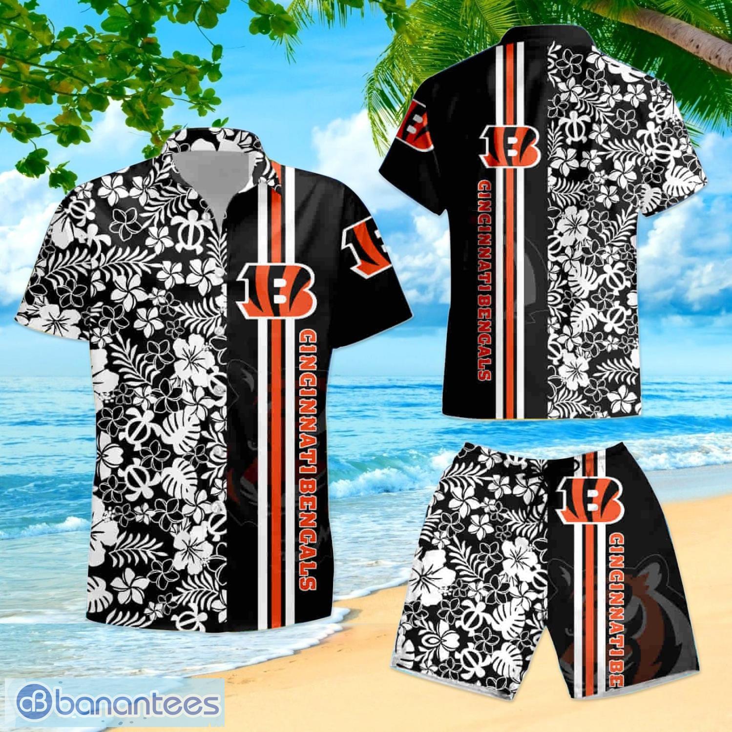 Cincinnati Bengals White Short Sleeve Hawaiian Shirt