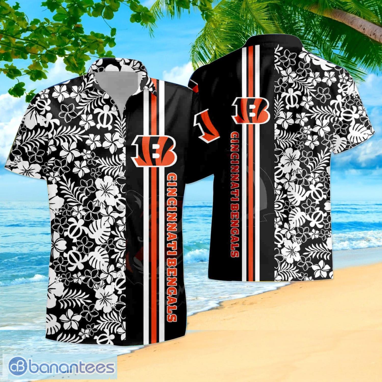 Cincinnati Bengals The Sun And Beach Over Print Hawaiian Shirt And