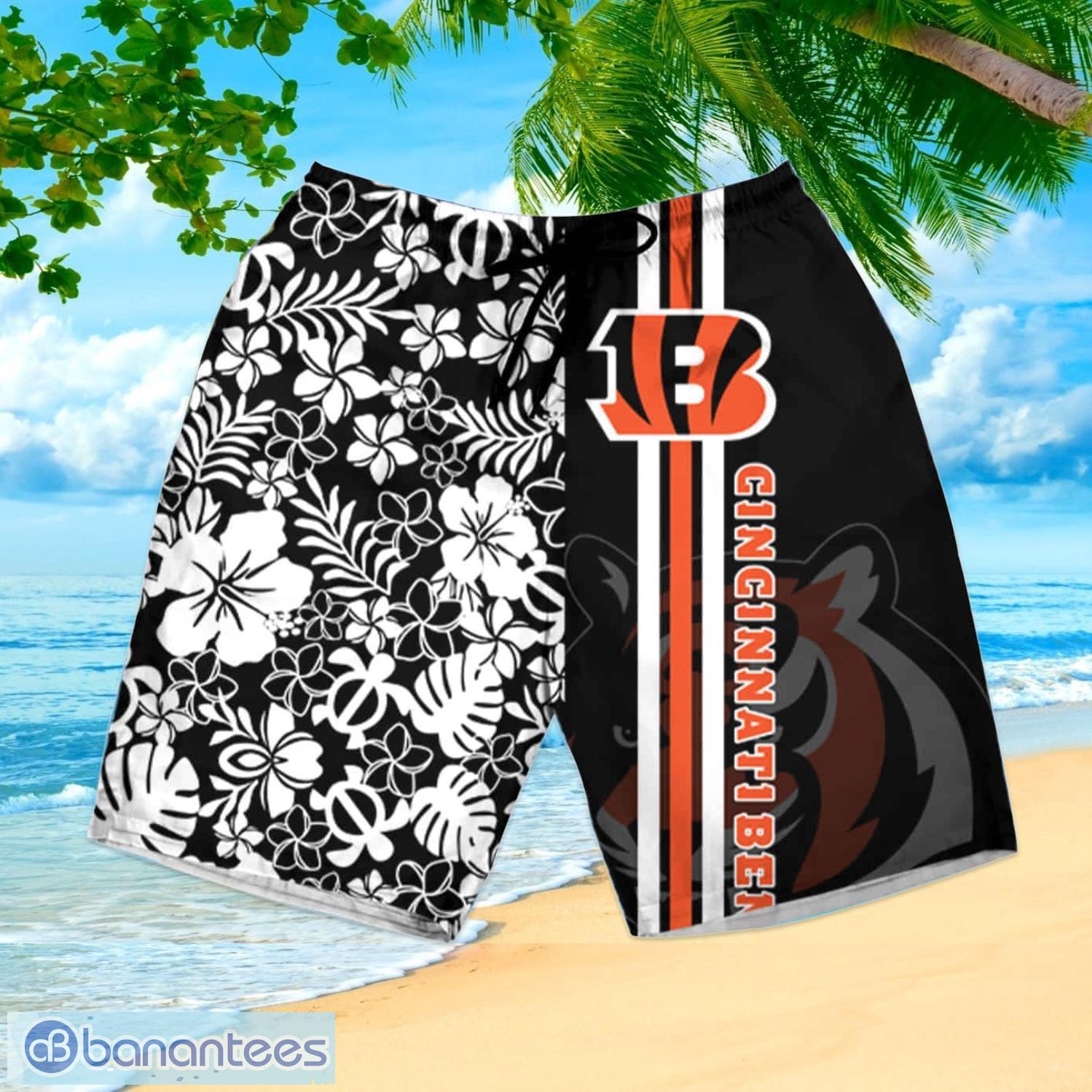 Cincinnati Bengals Custom Name NFL Hawaiian Shirt And Shorts Gift For Men  And Women Fans - Banantees