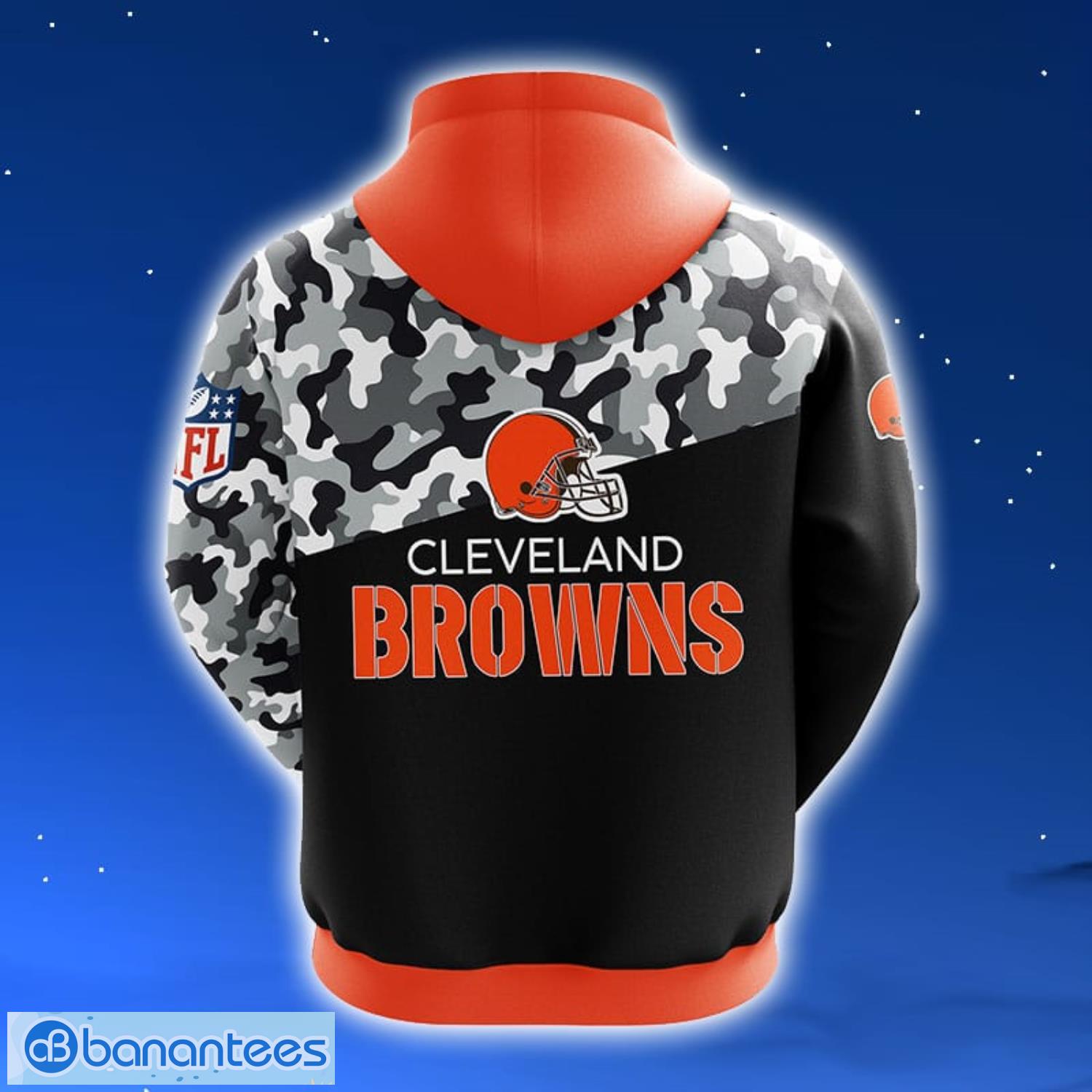 NFL Cleveland Browns Camouflage Orange 3D Hoodie Zip Hoodie For Men And Women Sport Gift Product Photo 2