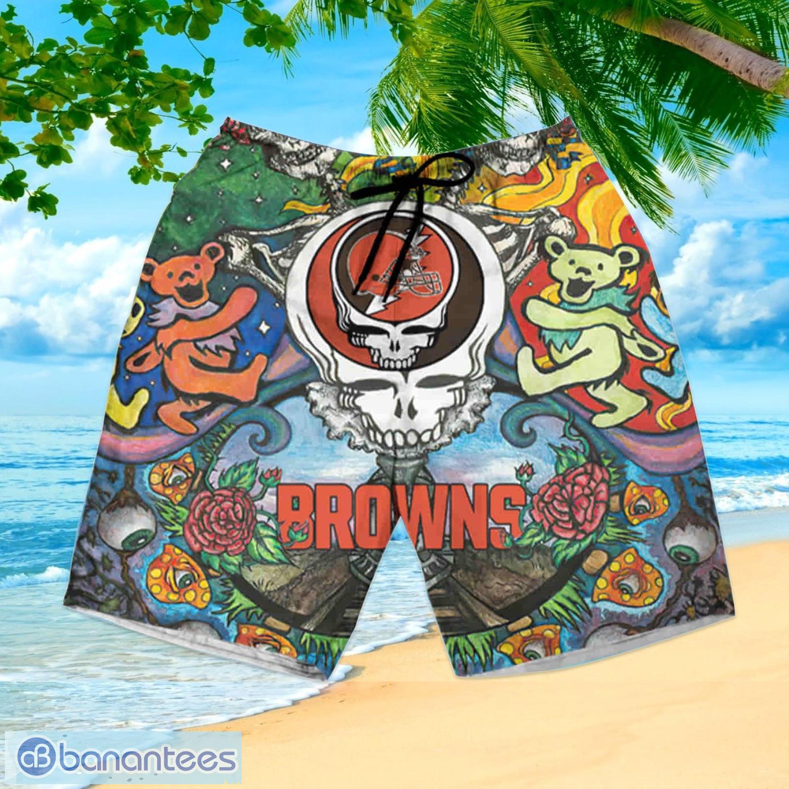 Cleveland Browns Grateful Dead NFL Hawaii Shirt And Shorts