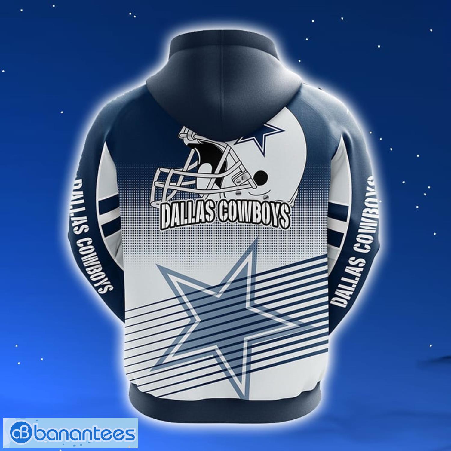 NFL Dallas Cowboys Blue 3D Hoodie Zip Hoodie For Men And Women Sport Gift Product Photo 2