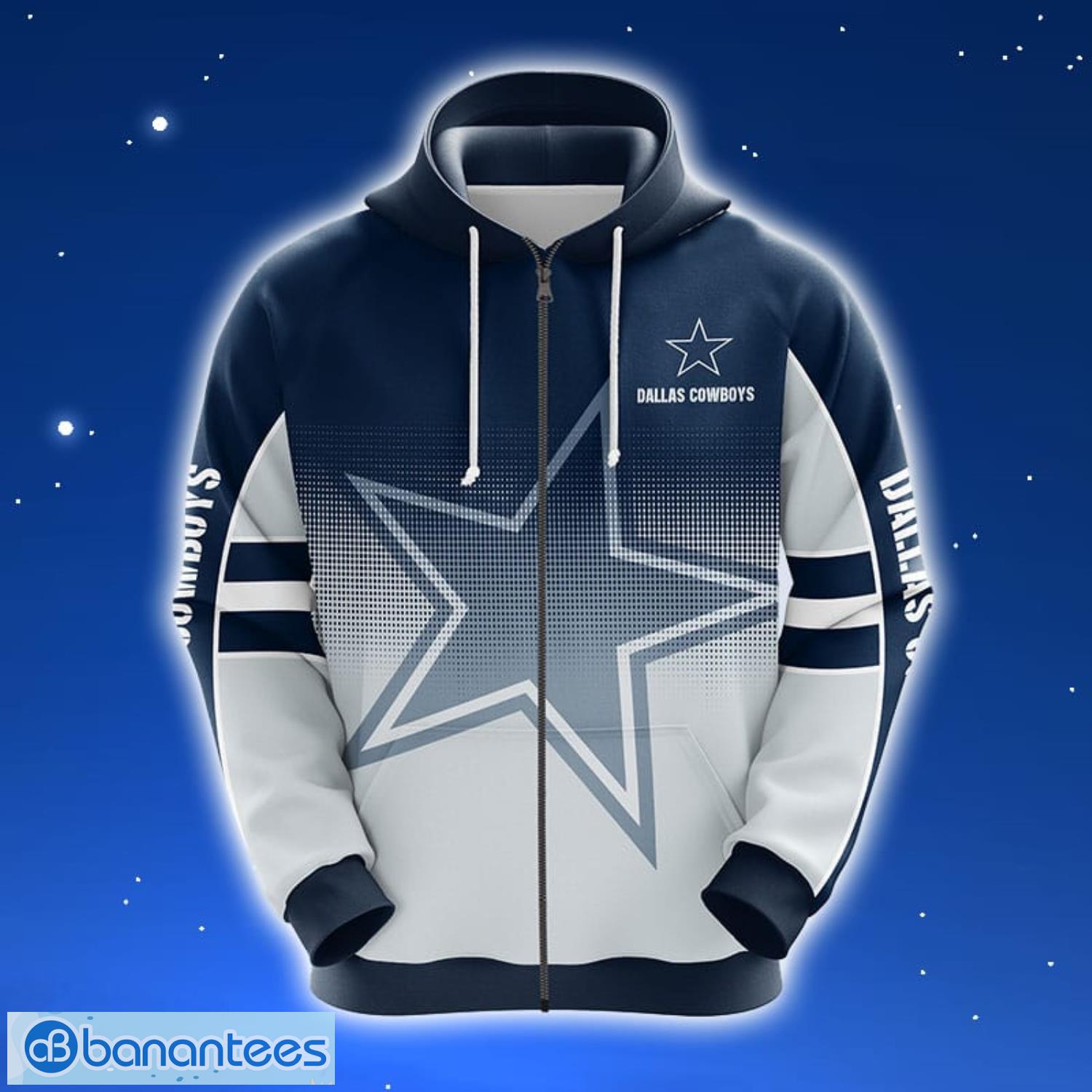 NFL Dallas Cowboys Blue 3D Hoodie Zip Hoodie For Men And Women Sport Gift Product Photo 1