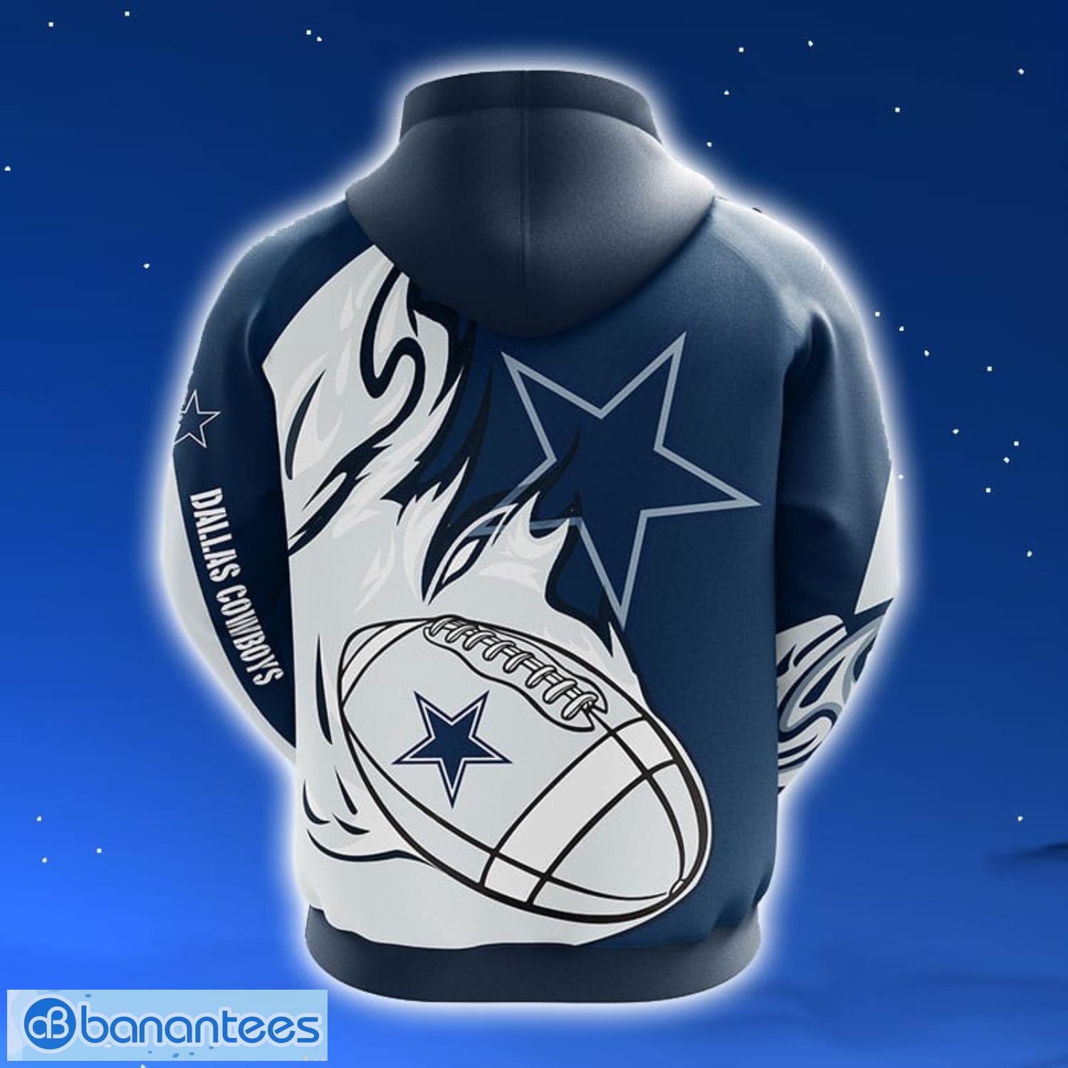 NFL Dallas Cowboys Blue Unisex 3D Hoodie Zip Hoodie For Men And Women Sport  Gift - Banantees