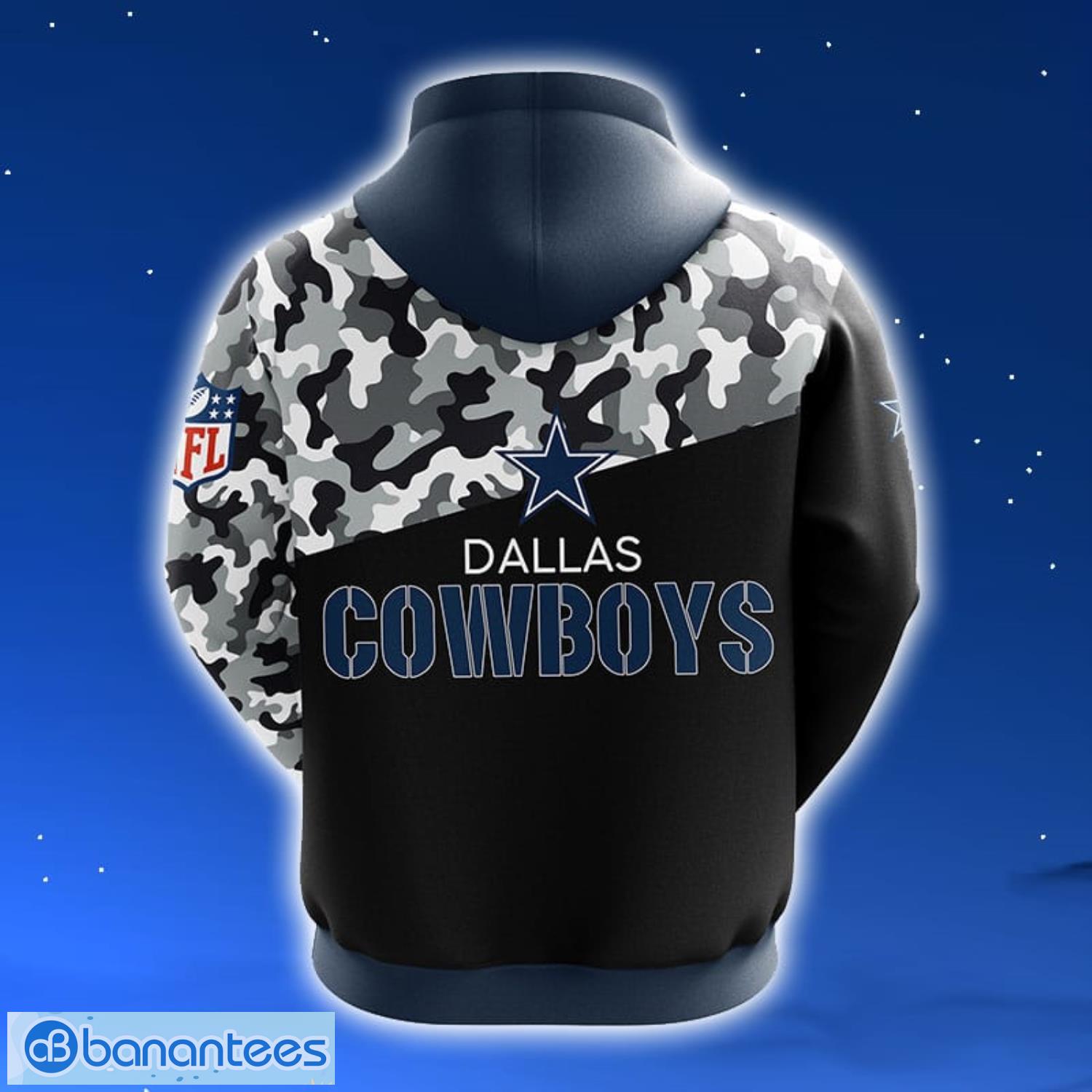 NFL Dallas Cowboys Camouflage Blue 3D Hoodie Zip Hoodie For Men And Women Sport Gift Product Photo 2