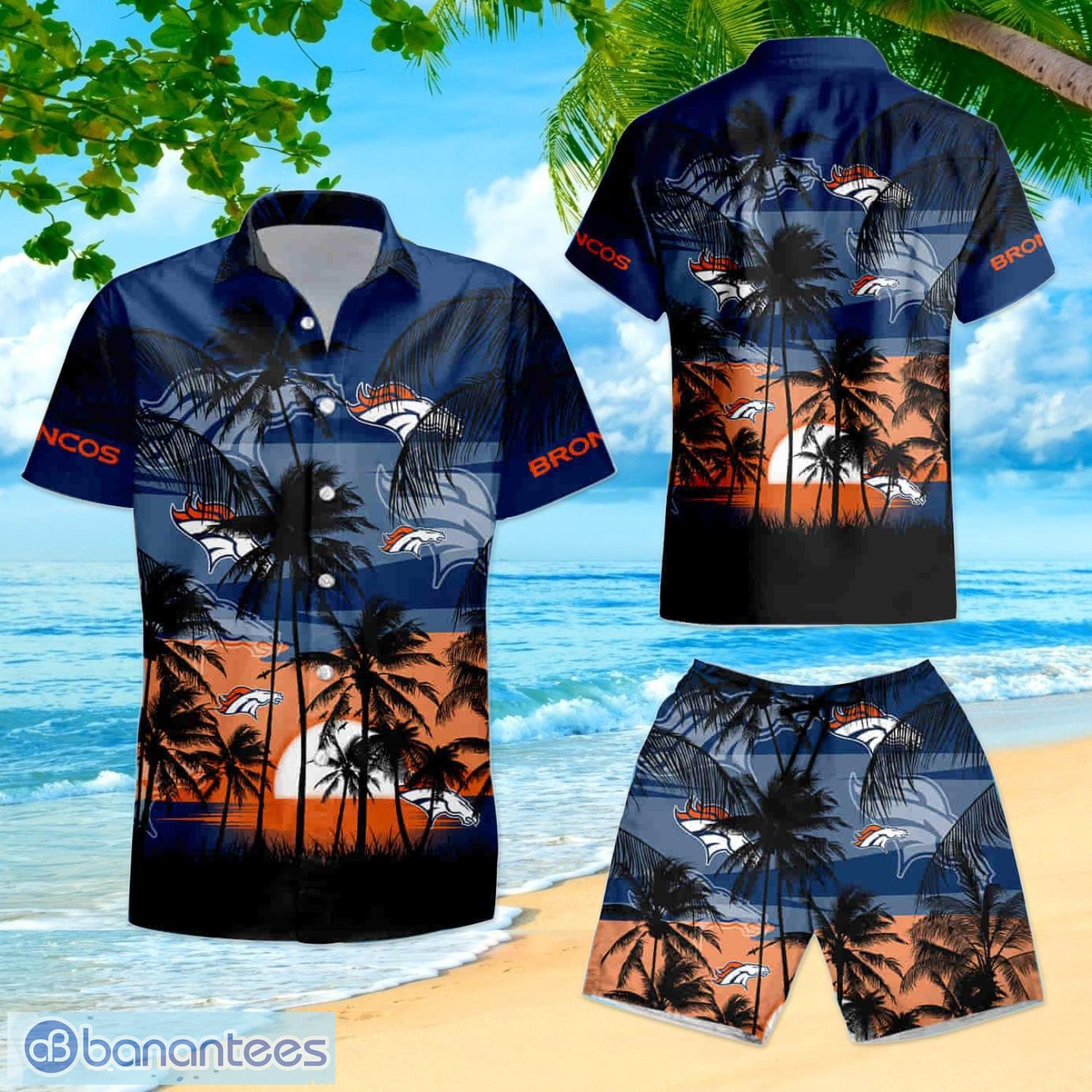 Denver Broncos NFL Coconut Flower Pattern Custom Name Hawaiian Shirt -  Banantees