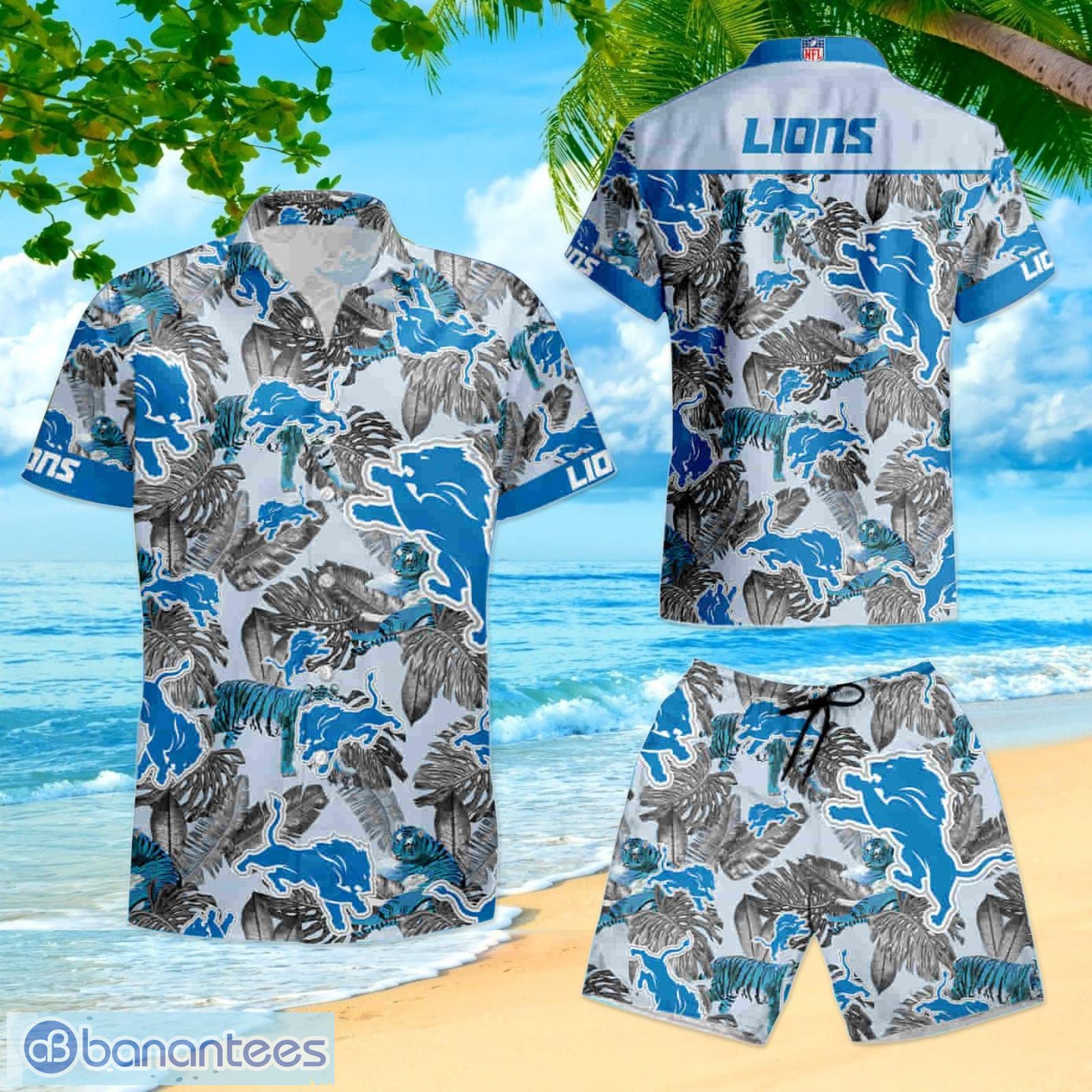 NEW Detroit Lions NFL Hawaiian Shirt And Short