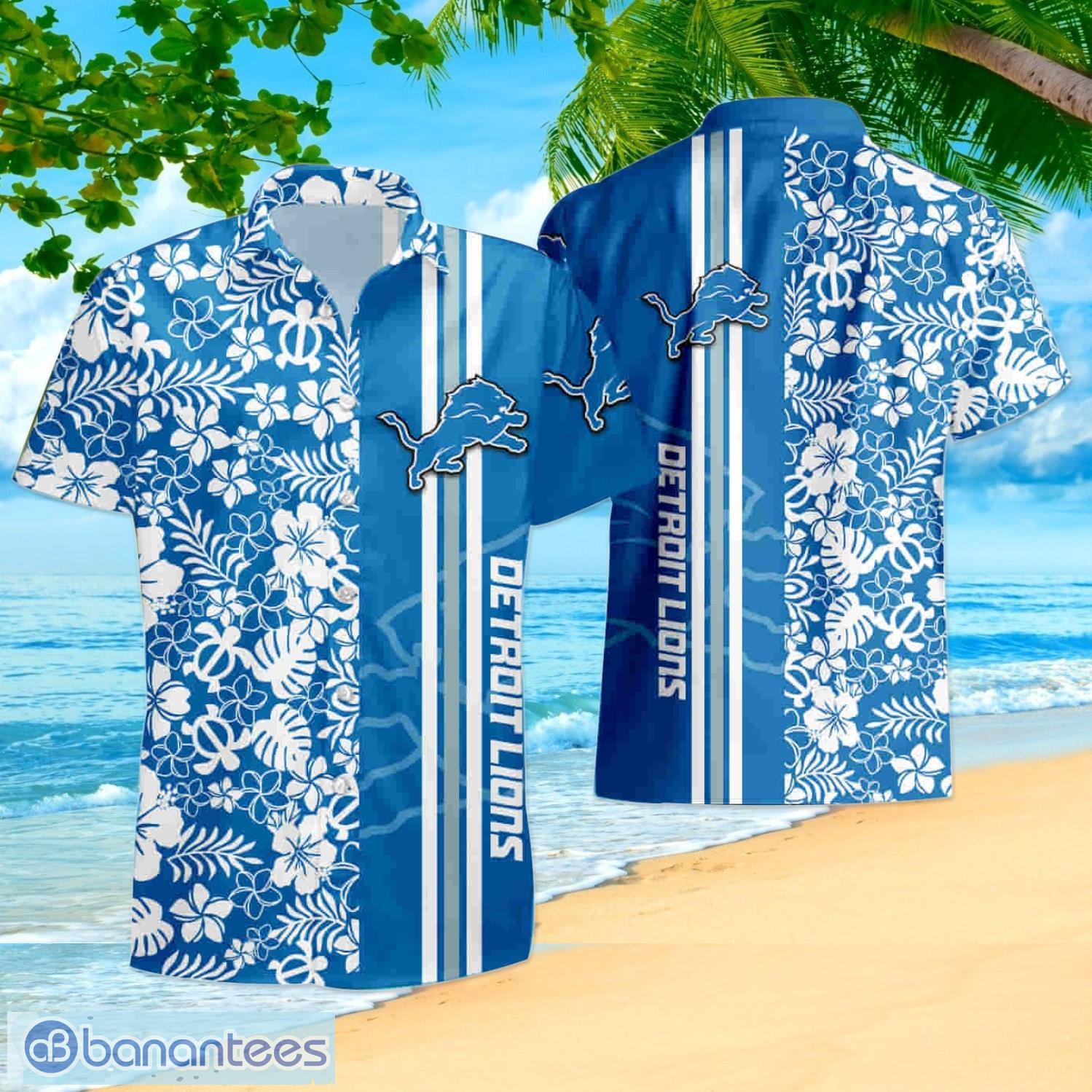 Nfl Detroit Lions Summer Hawaiian Shirt And Shorts - Banantees