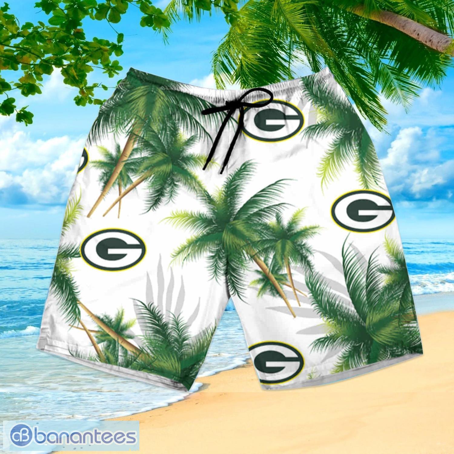 Green Bay Packers Tropical Hawaiian Shirt And Shorts Summer Beach Set -  Banantees