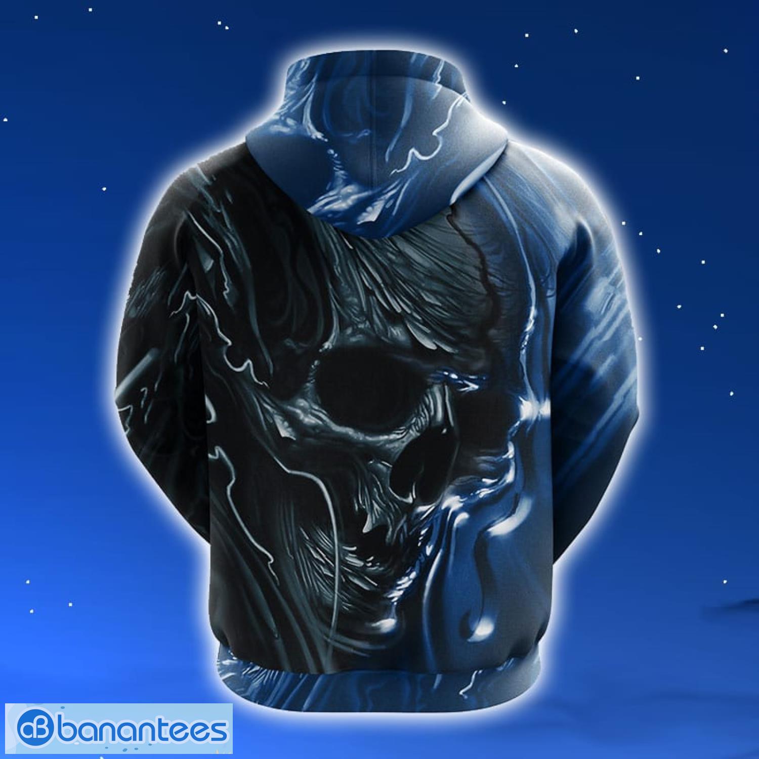 NFL Indianapolis Colts Skull Blue 3D Hoodie Zip Hoodie For Men And Women Sport Gift Product Photo 2