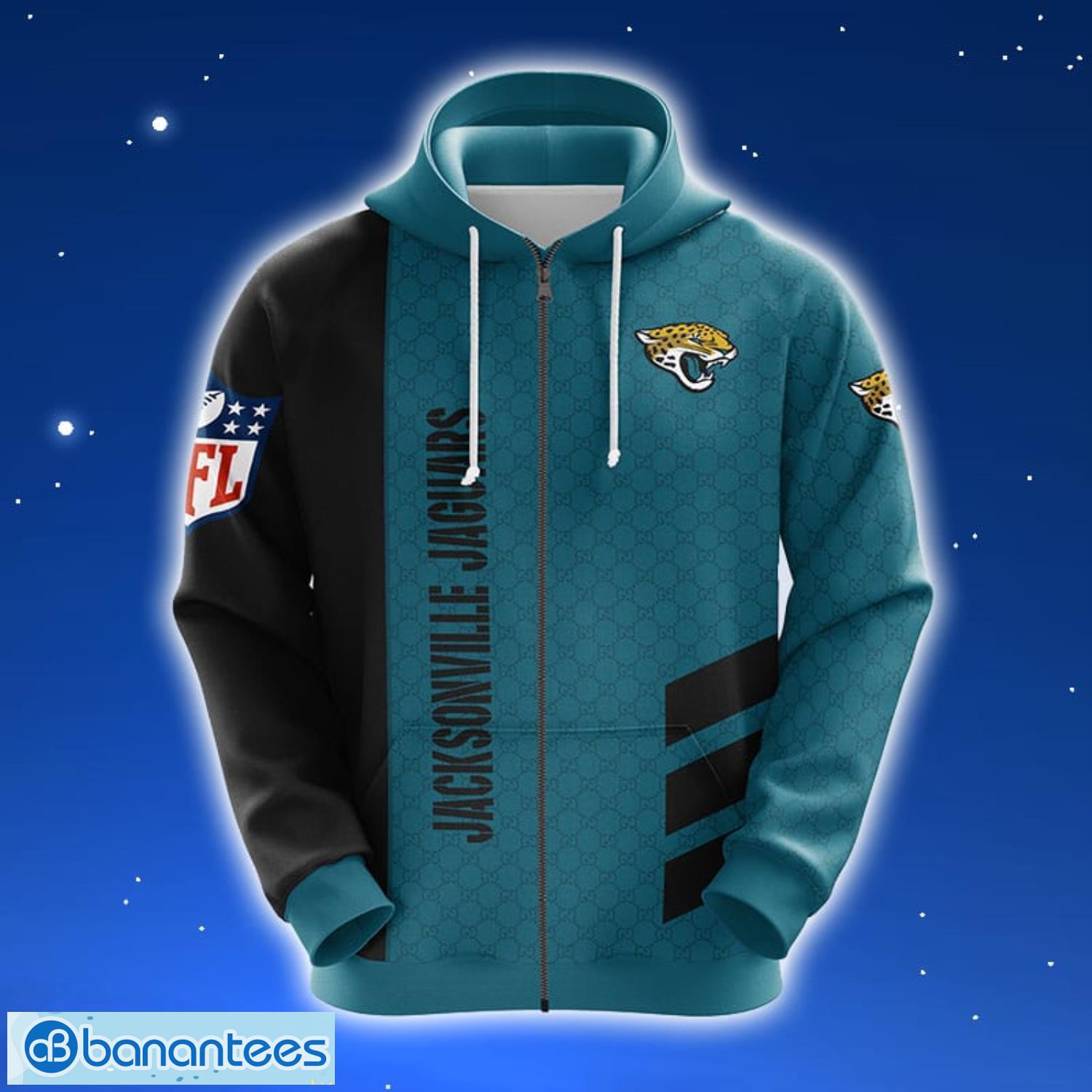 Jacksonville Jaguars NFL Blue 3D Hoodie Zip Hoodie For Men And