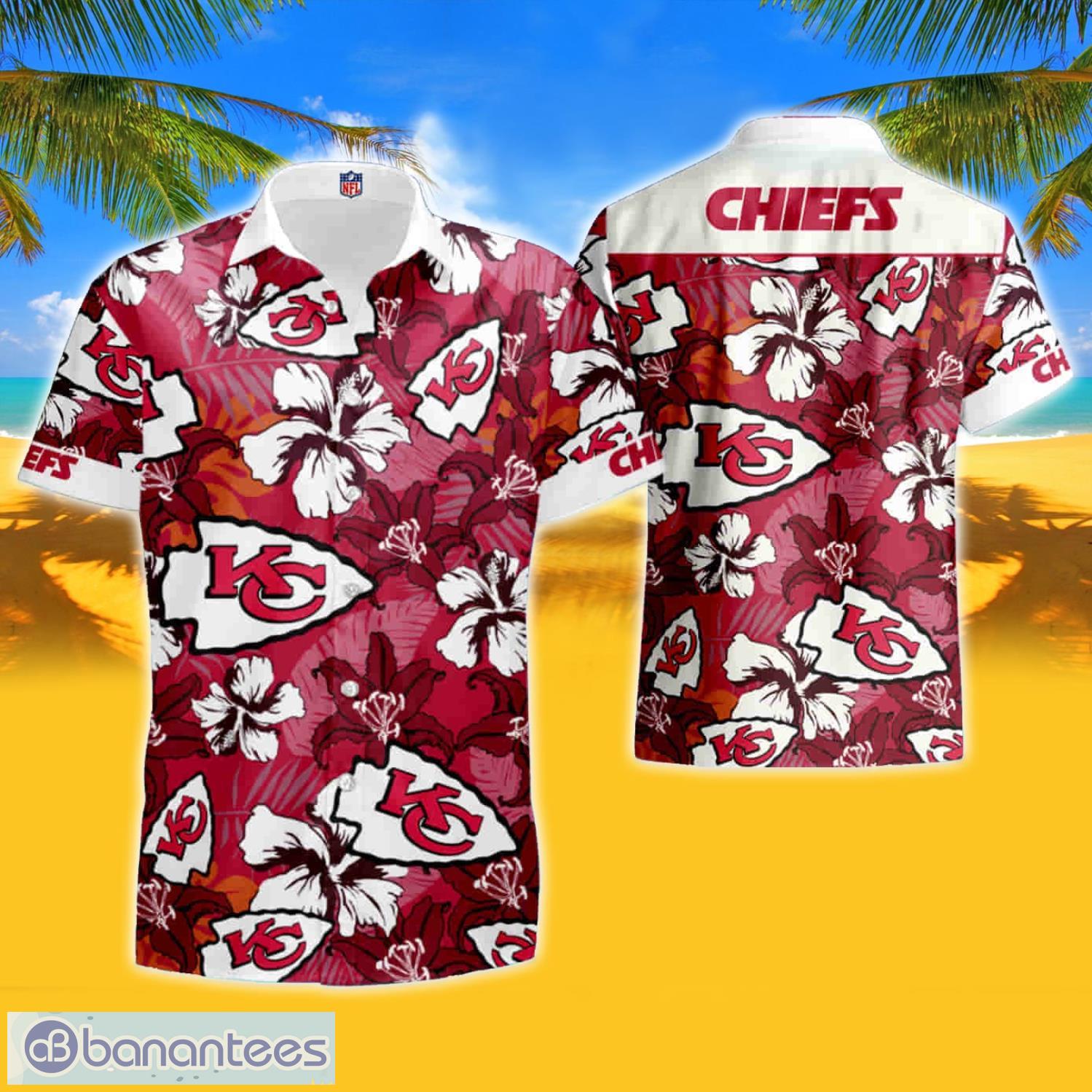 Kansas City Chiefs NFL Halloween Skull Tropical Team Spirit Hawaiian Shirt  Custom Name - Banantees