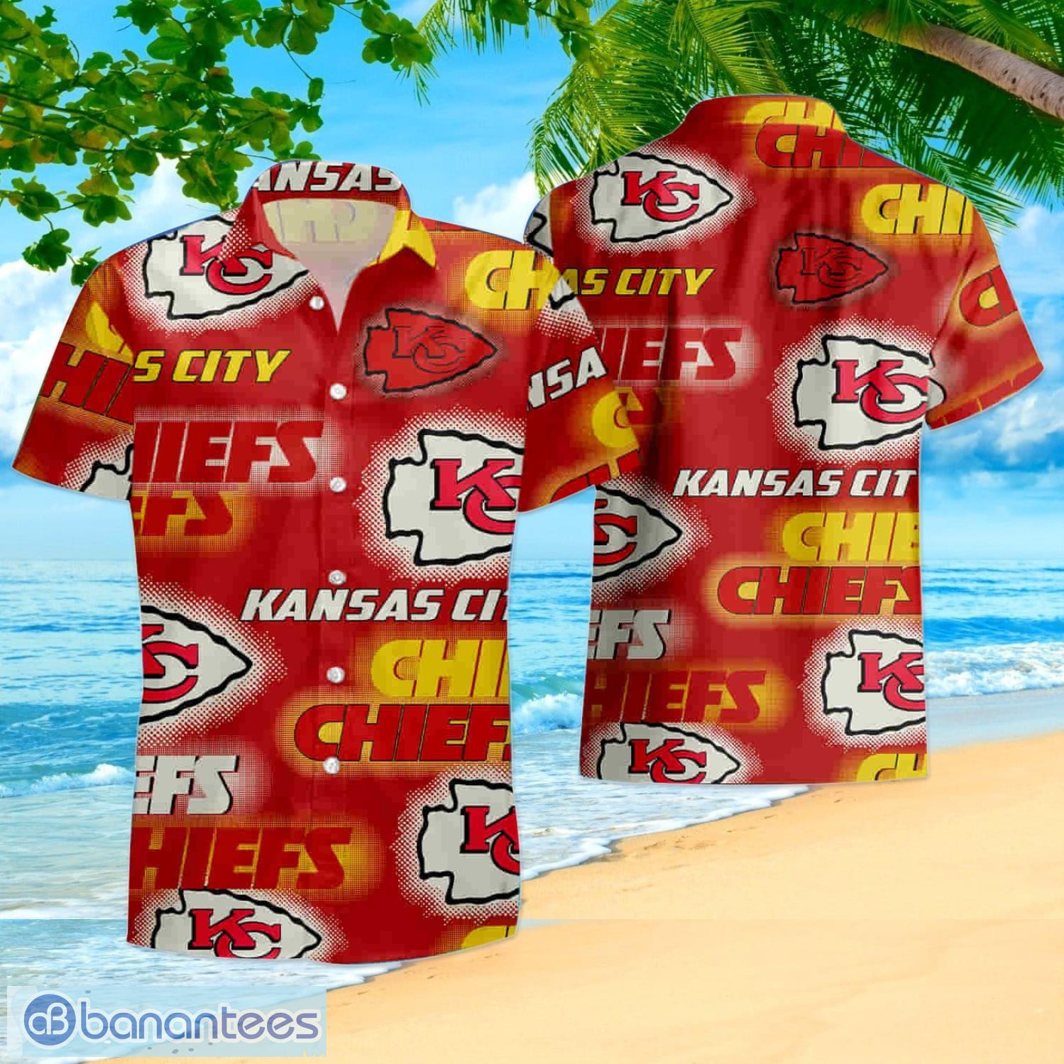 Kansas City Chiefs NFL Halloween Skull Tropical Team Spirit Hawaiian Shirt  Custom Name - Banantees