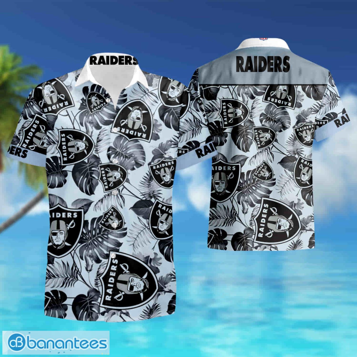 Vintage Nfl Las Vegas Raiders Hawaiian Shirt Beach Lovers Gift