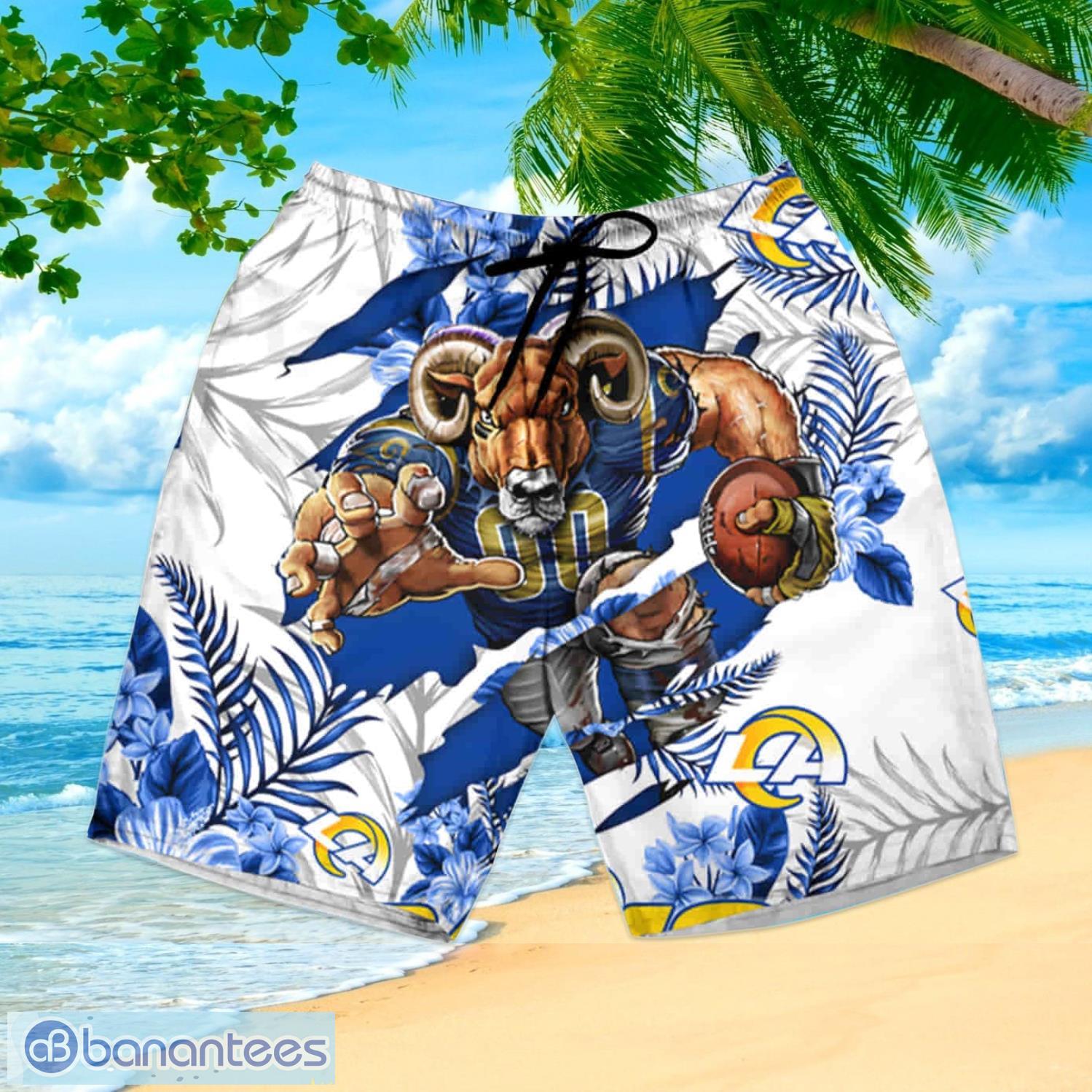 Los Angeles Rams Aloha Hawaiian Shorts Gift For Fans