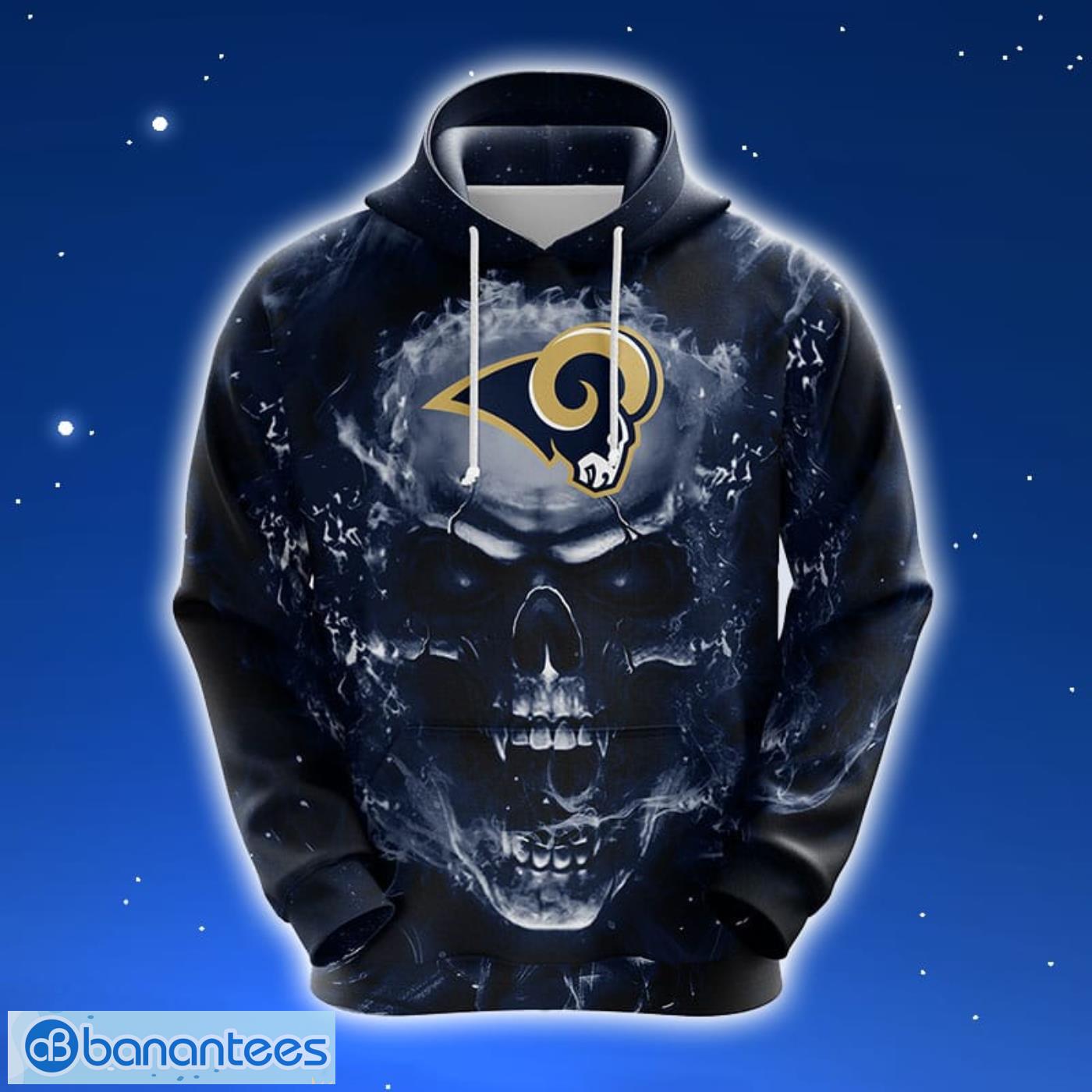 NFL Los Angeles Rams Skull Funny Blue 3D Hoodie Zip Hoodie For Men And  Women Sport Gift - Banantees