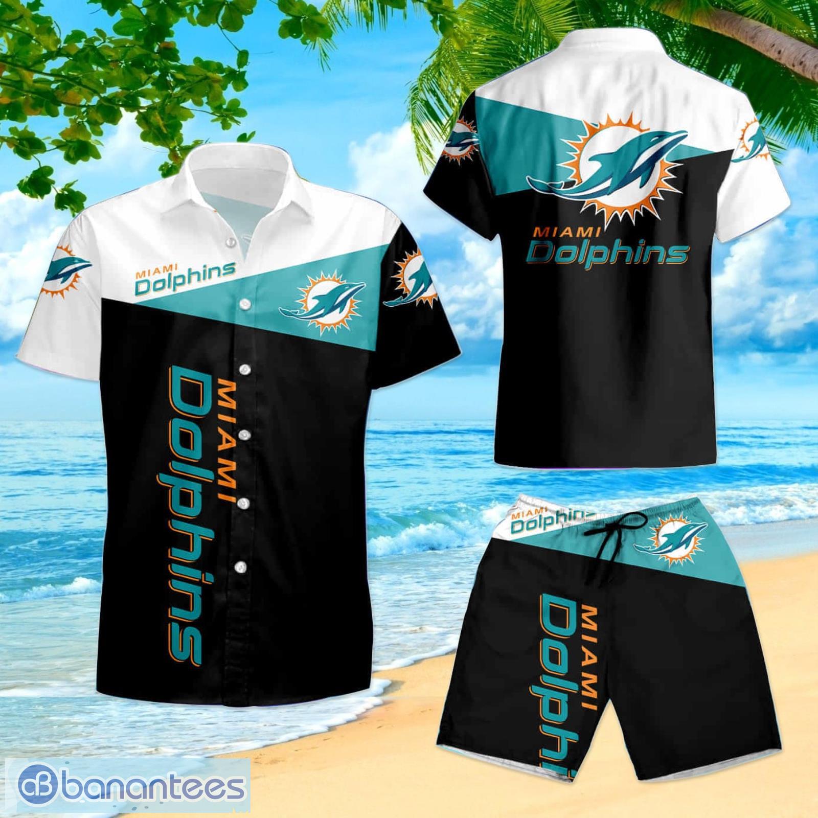 Miami Dolphins NFL Tropical Flower Hawaiian Shirt And Short - Banantees