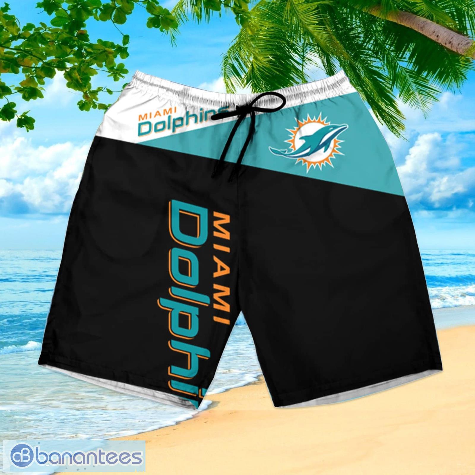 Nfl Miami Dolphins Shirt Summer Hawaiian Shirt And Shorts - Banantees