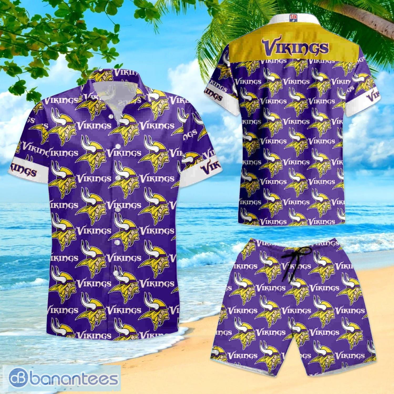 Minnesota Vikings NFL Mens Hawaiian Hawaiian Shirt - Banantees