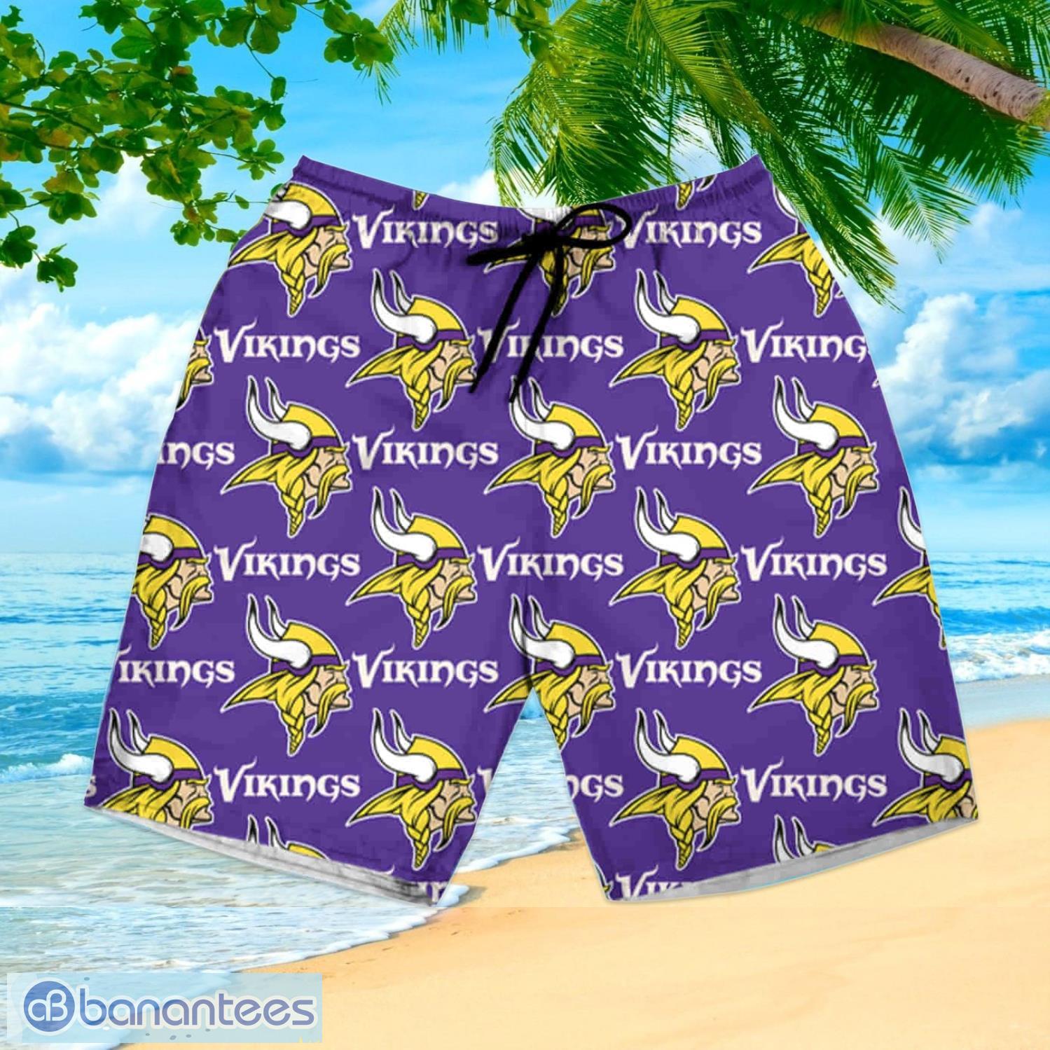 Minnesota Vikings Light Background Hoodies Full Over Print - Banantees