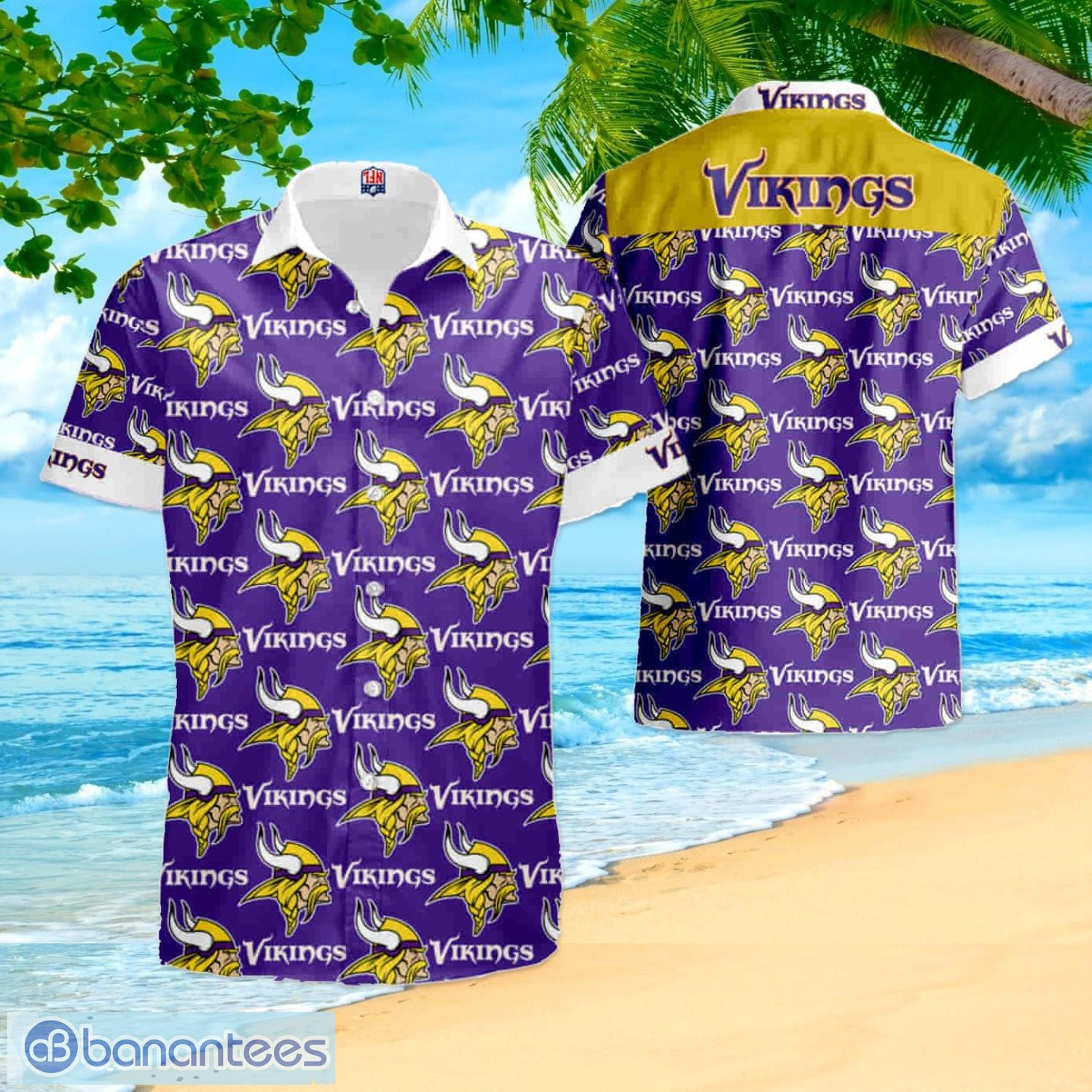 Minnesota Vikings NFL Hawaiian Shirt Custom Getaways Aloha Shirt - Trendy  Aloha