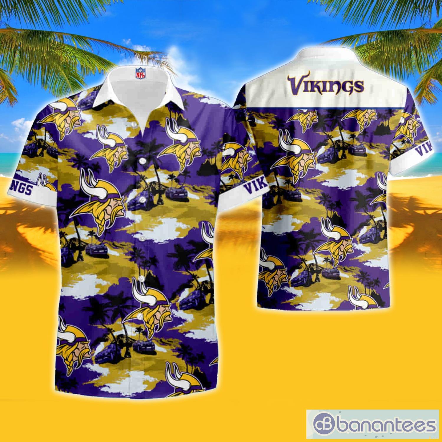 Nfl Minnesota Vikings V1 Hawaiian Shirt And Shorts Summer Gift For Fans -  Banantees