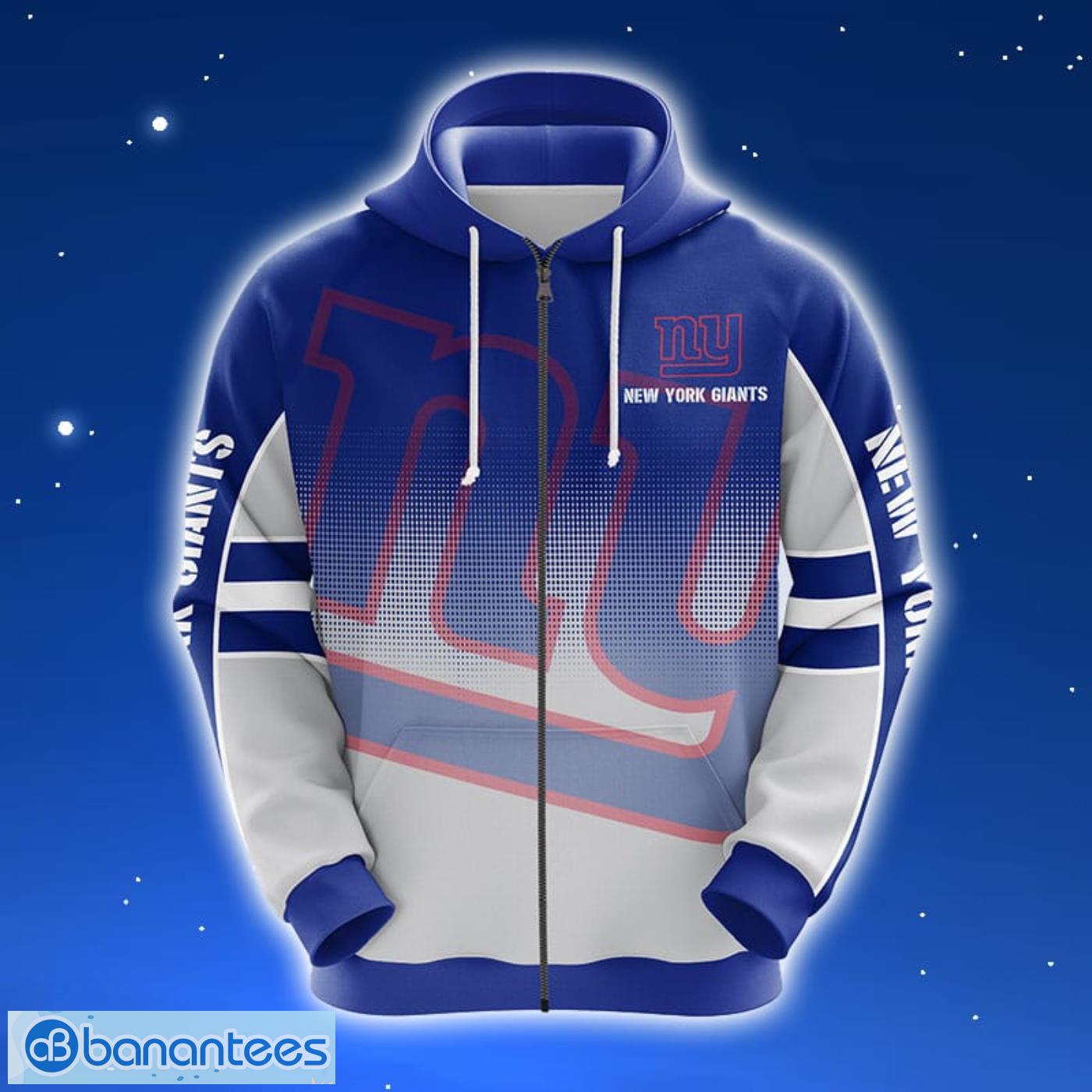 NFL New York Giants Blue 3D Hoodie Zip Hoodie For Men And Women Sport Gift Product Photo 1
