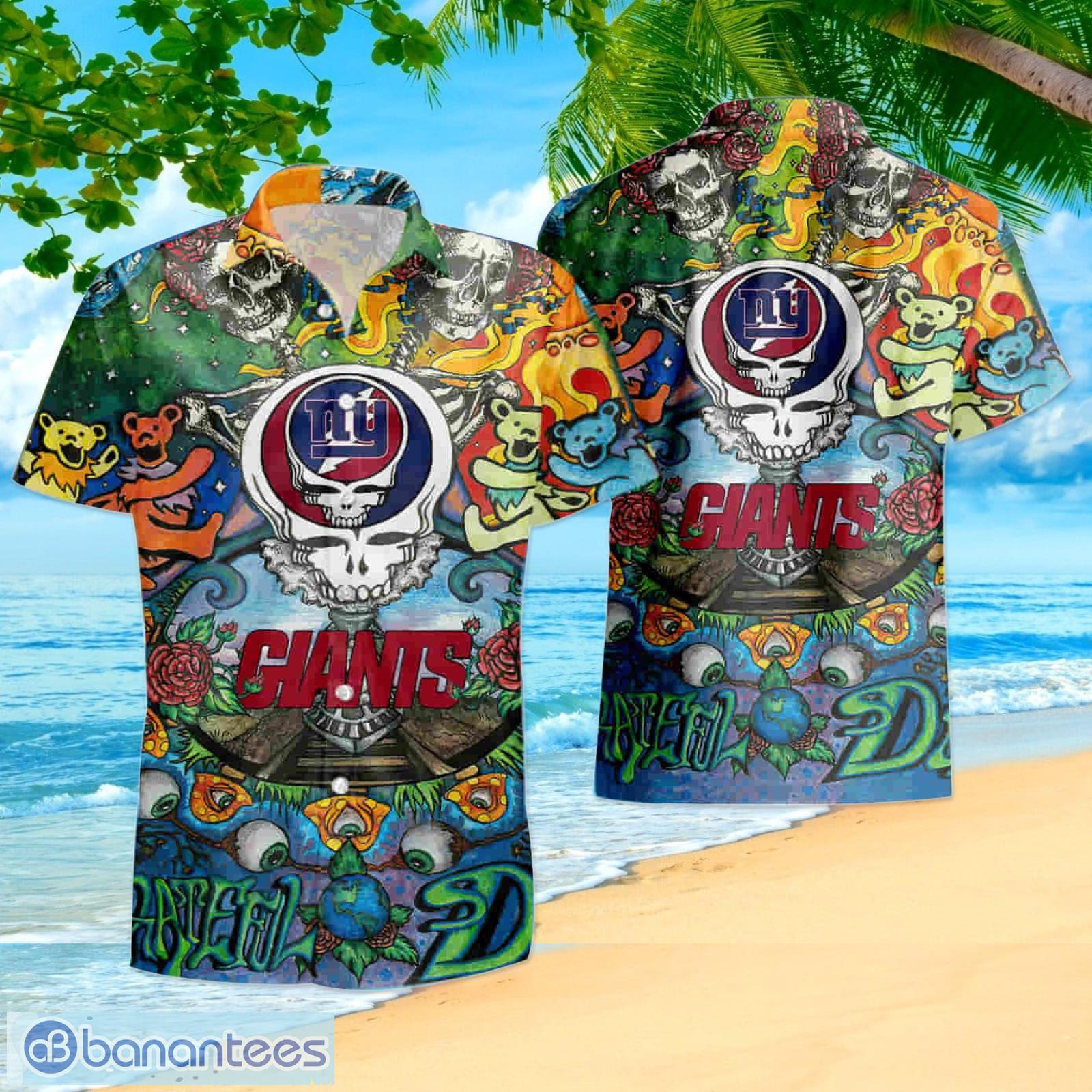 Nfl New York Giants Grateful Dead Hawaiian Summer Hawaiian Shirt And Shorts  - Banantees