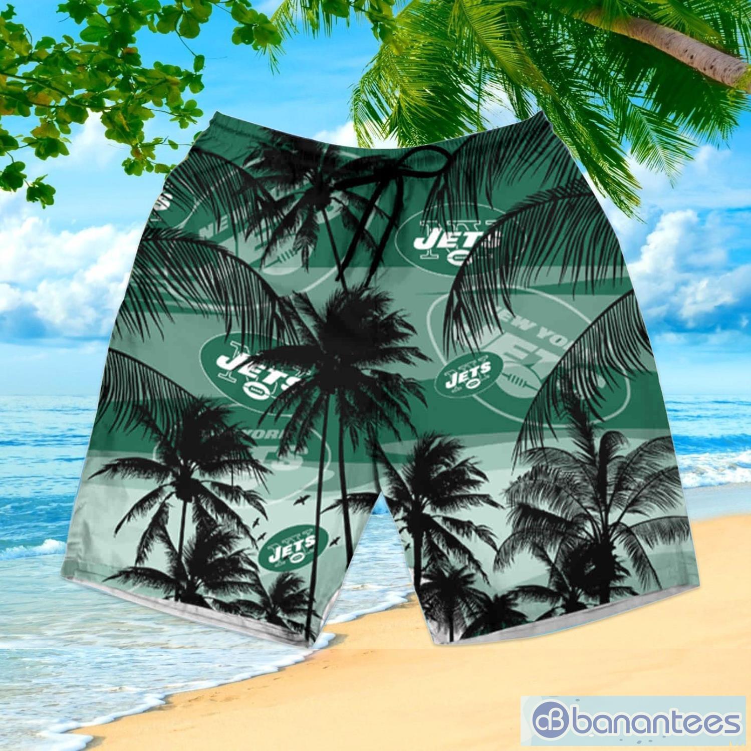 New York Jets Flower Summer Hawaiian Shirt And Shorts Summer Gift For Fans  - Banantees