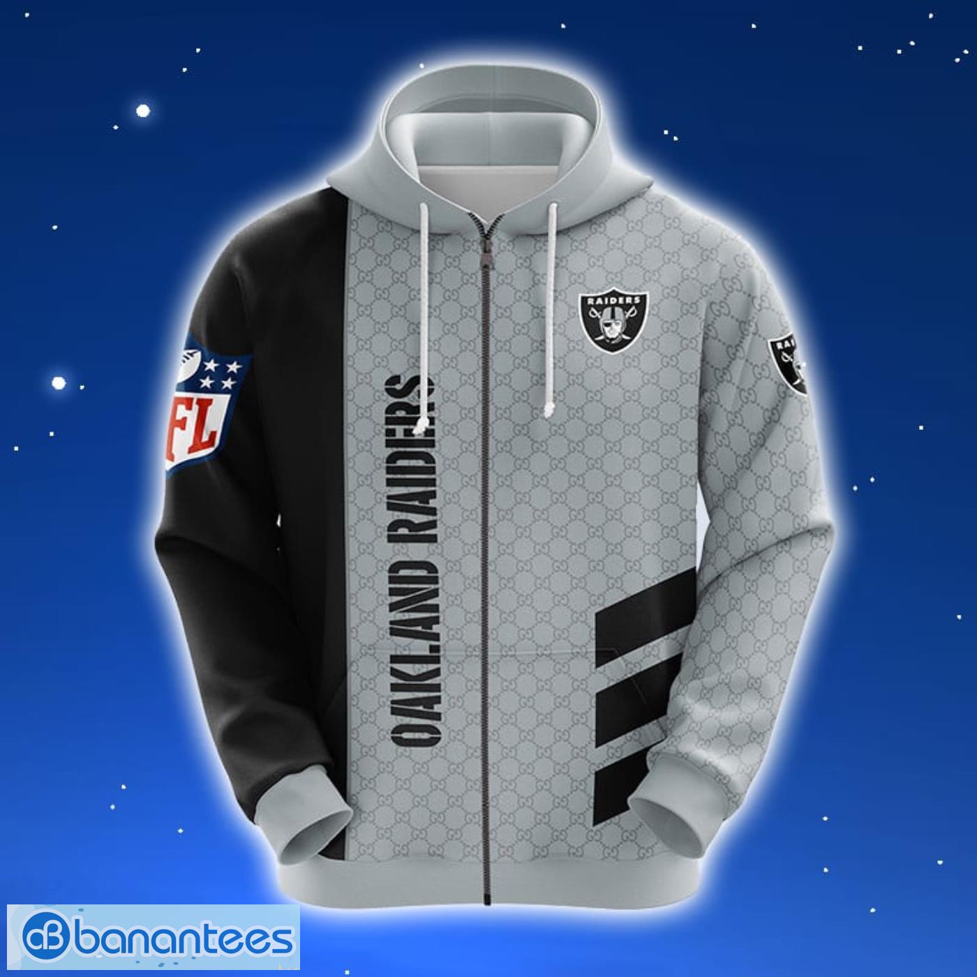 Oakland Raiders NFL Grey Unisex 3D Hoodie Zip Hoodie For Men And Women  Sport Gift - Banantees