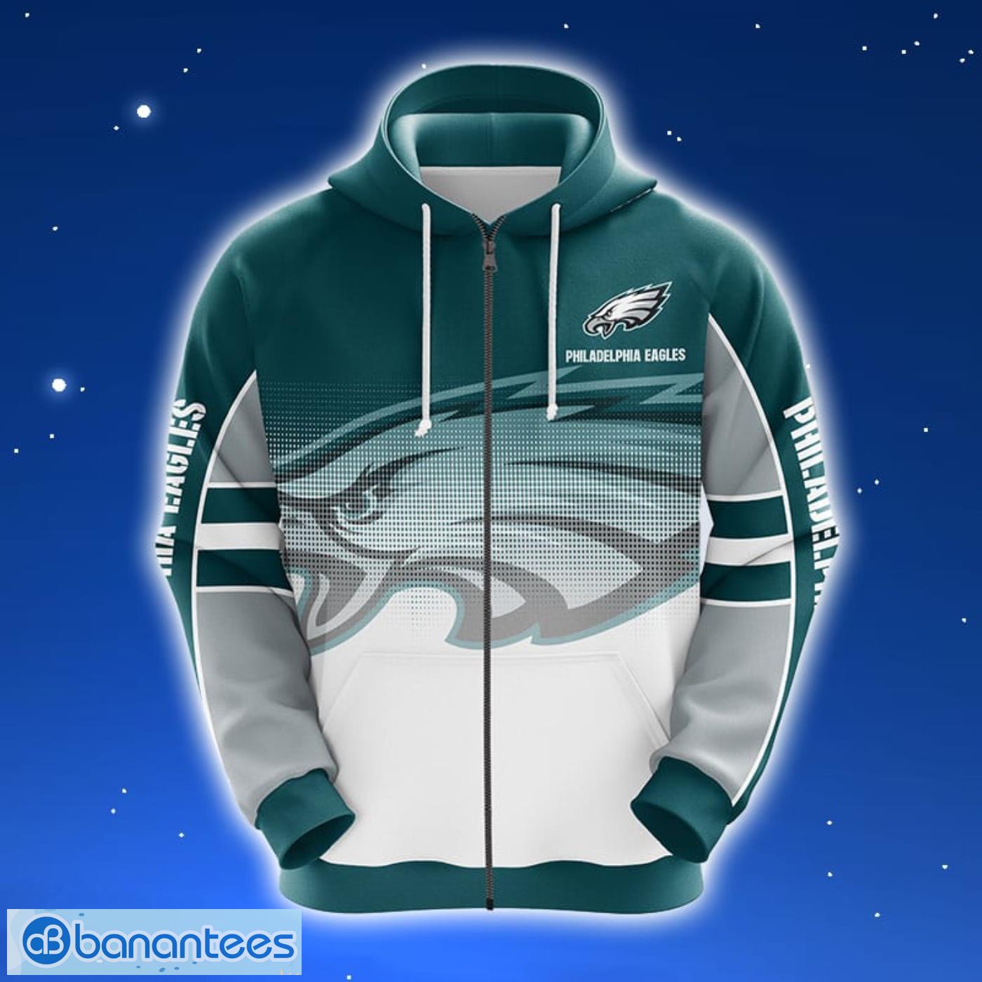 Philadelphia Eagles NFL Green 3D Hoodie Zip Hoodie For Men And Women Sport  Gift - Banantees