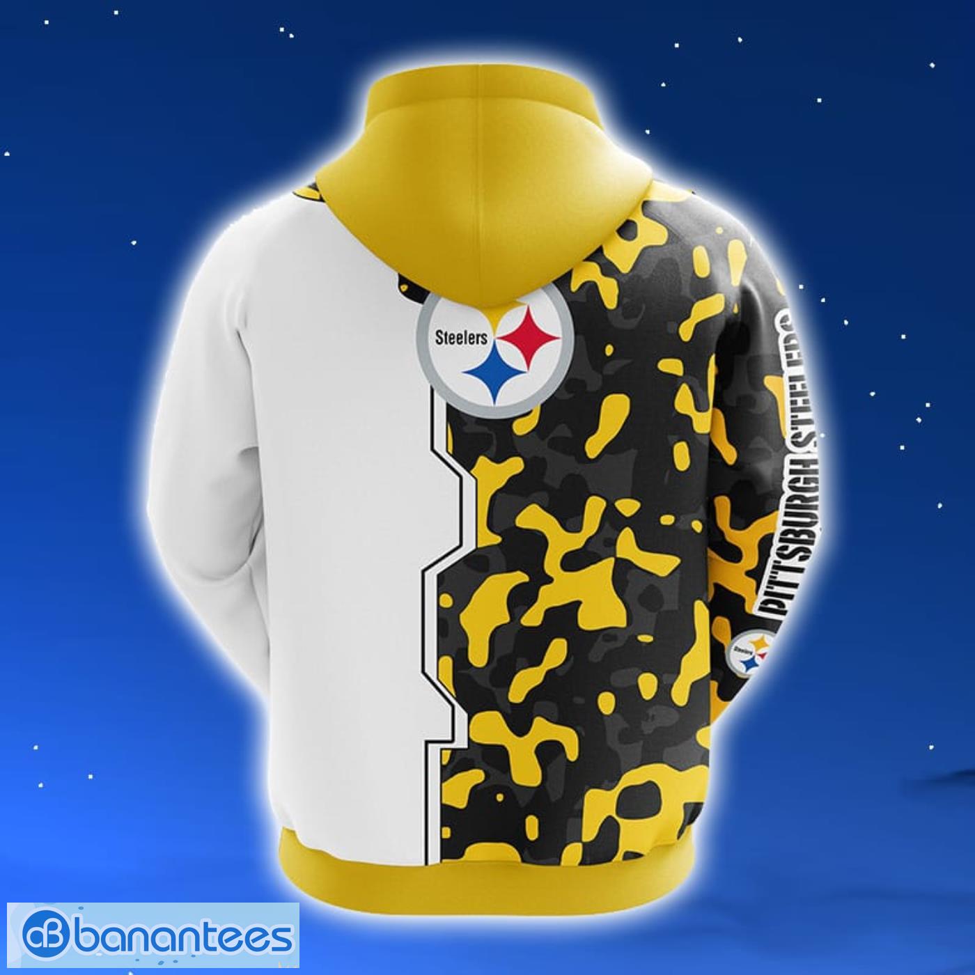 NFL Pittsburgh Steelers Camouflage Yellow 3D Hoodie Zip Hoodie For Men And Women Sport Gift Product Photo 2