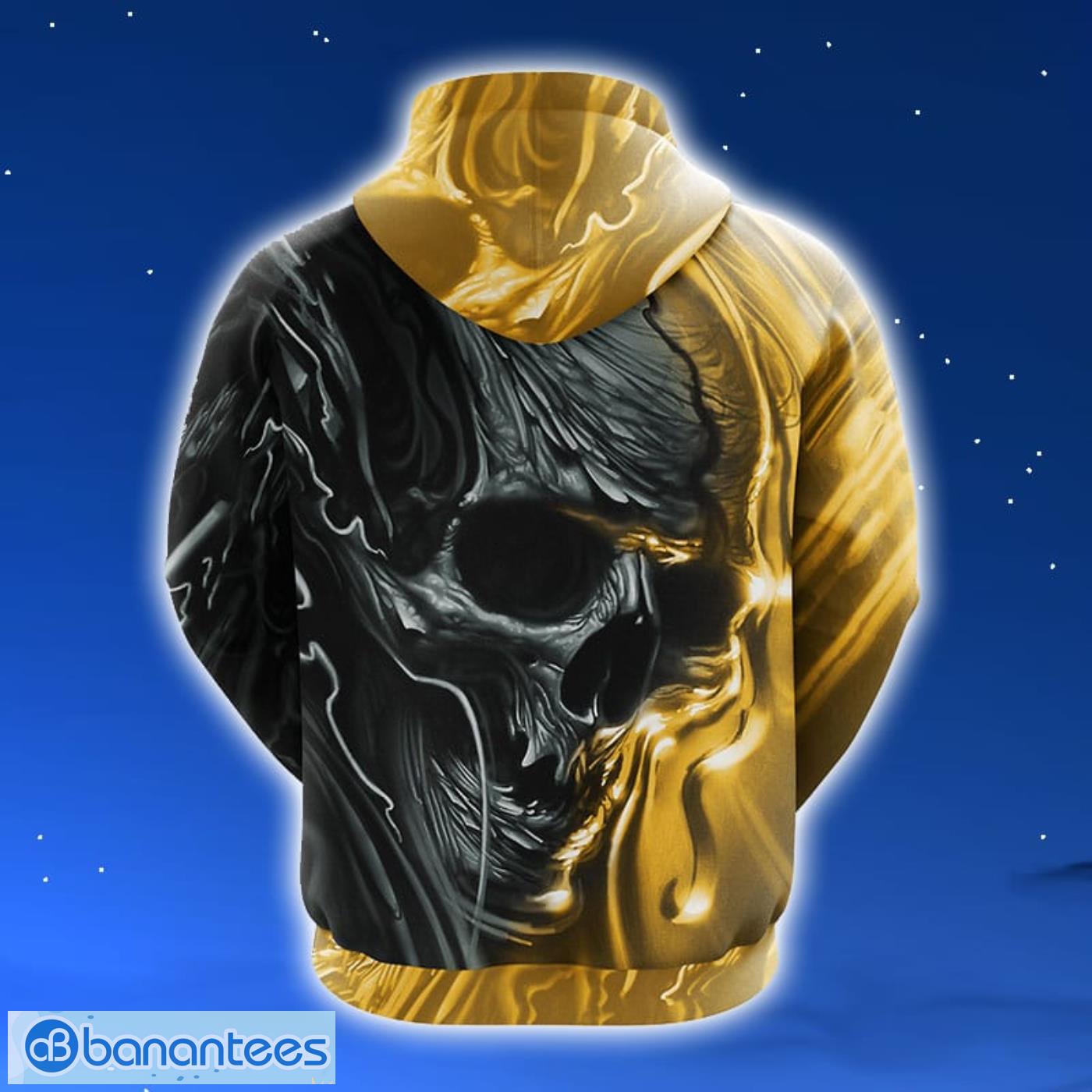 NFL Pittsburgh Steelers Skull Yellow 3D Hoodie Zip Hoodie For Men And Women Sport Gift Product Photo 2