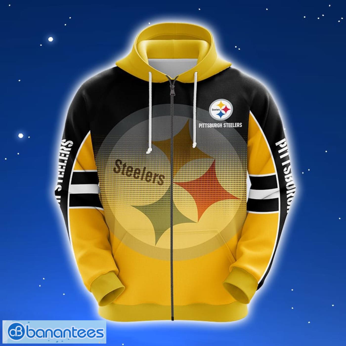 NFL Pittsburgh Steelers Yellow 3D Hoodie Zip Hoodie For Men And Women Sport Gift Product Photo 1